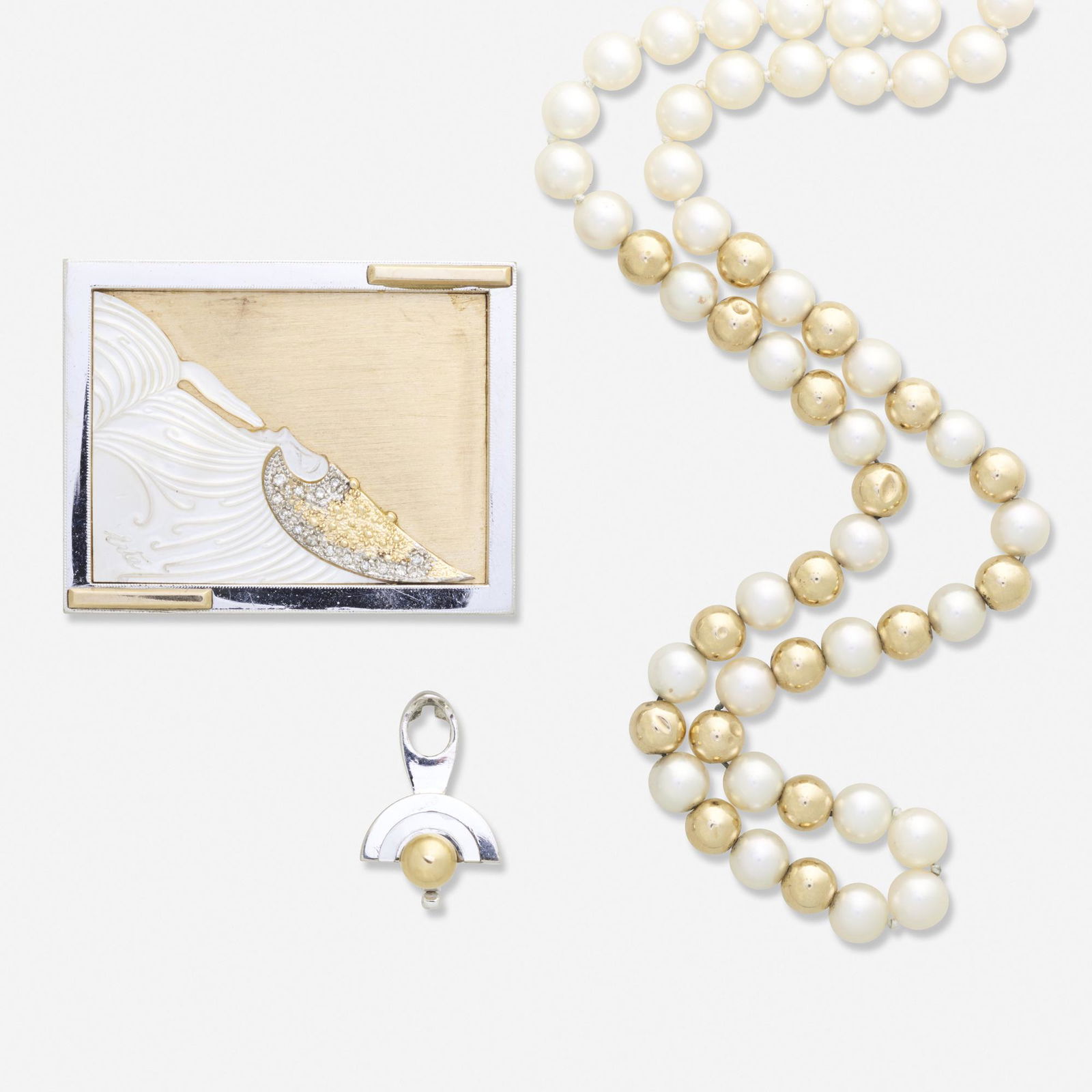 Erte "beloved state VI" pendant, brooch, and necklace (1 of 1)