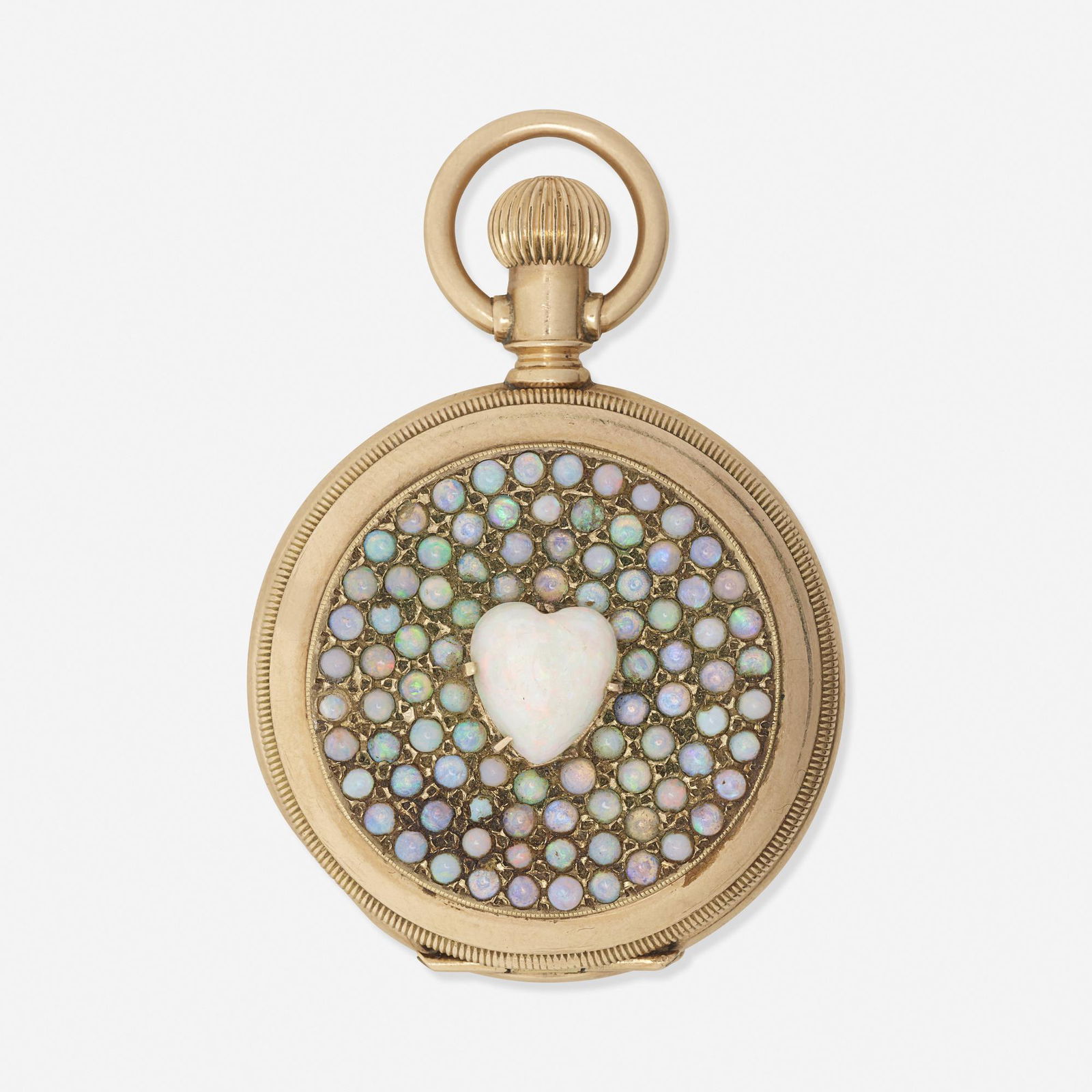 Elgin, Opal and yellow gold pocket watch (1 of 2)
