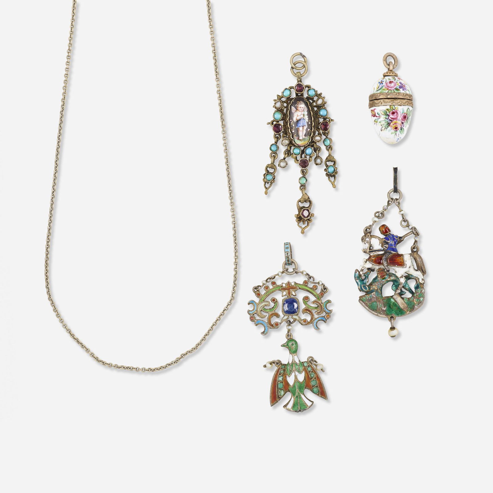Group of Antique enameled gem-set jewelry (1 of 1)