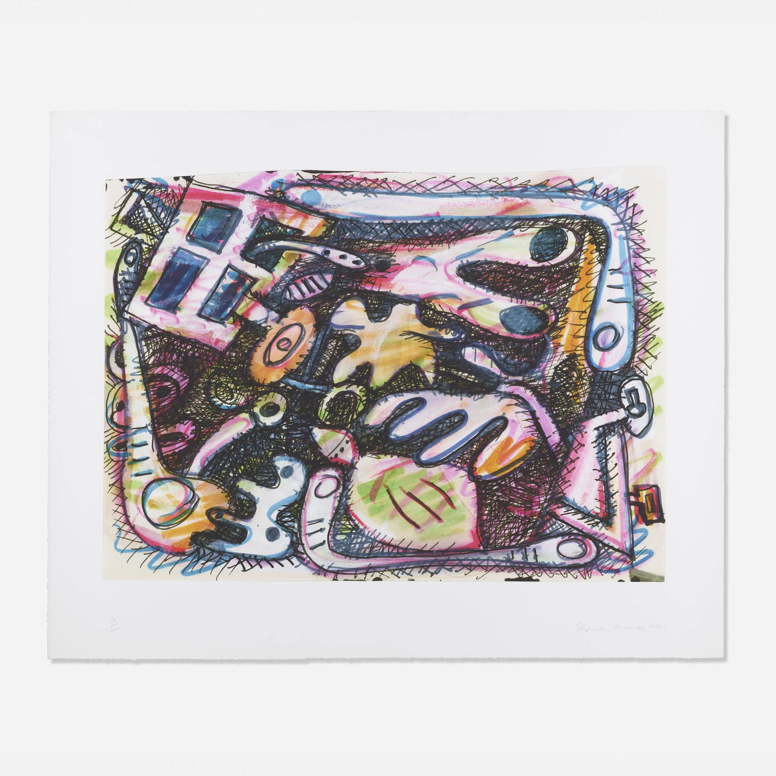 Elizabeth Murray, Untitled: Elizabeth Murray Untitled from Doctors of the World portfolio 2001pigment print31.5 h × 39 w in (80 × 99 cm) Signed, dated and numbered to lower edge '13/100 Elizabeth Murray 2001'. This work is