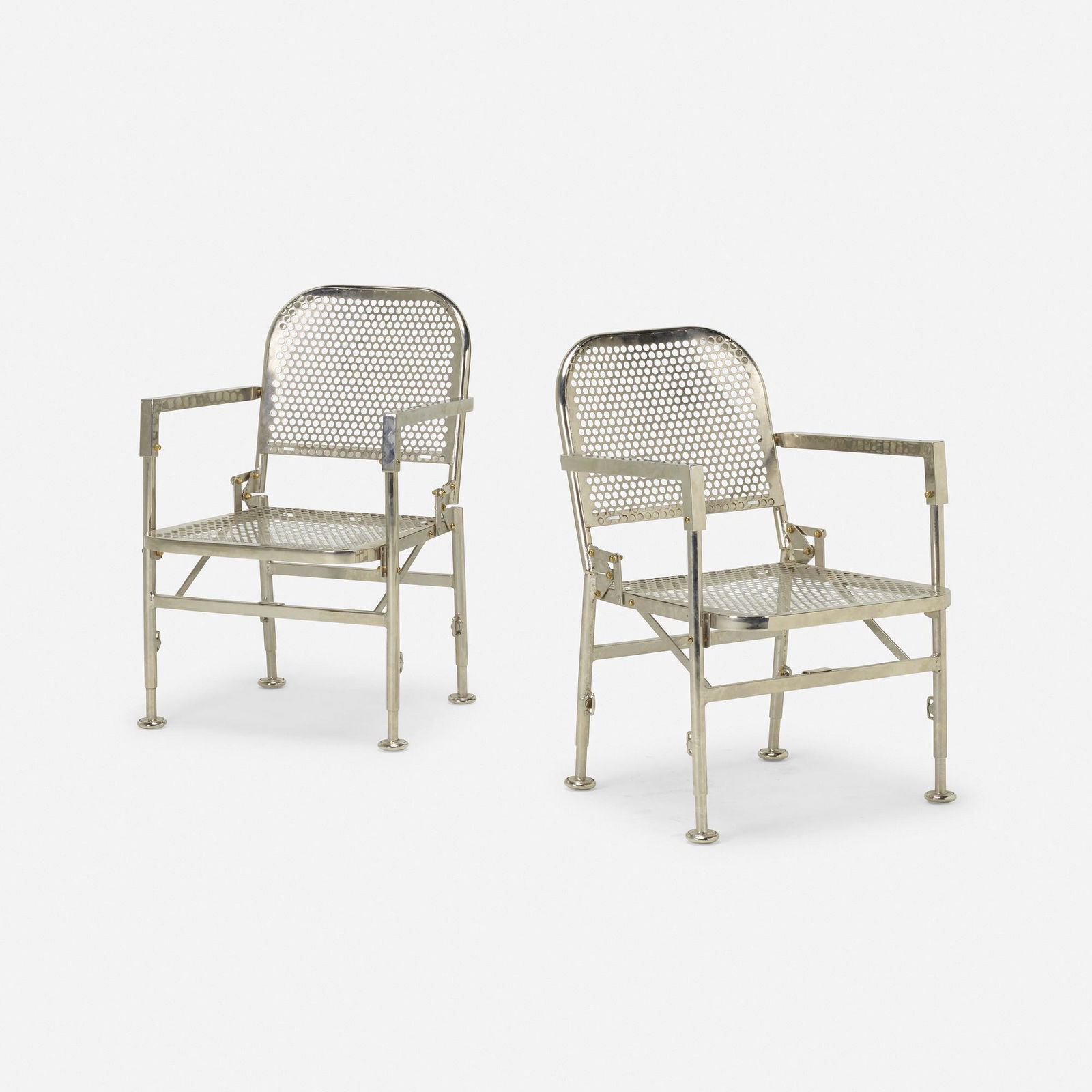 Industrial, folding field chairs, pair (1 of 2)