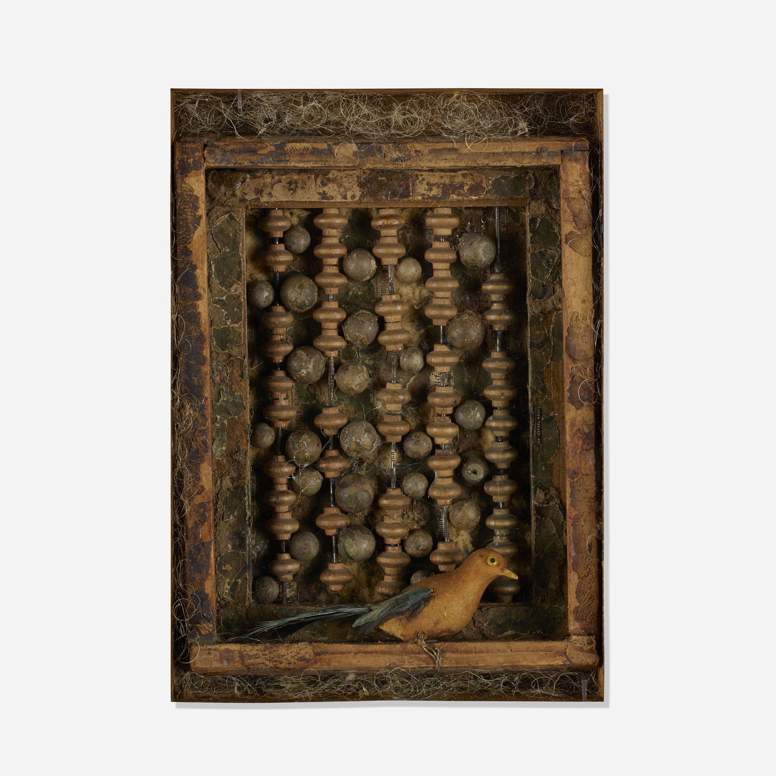 Barry Cohen, Bird with Balls: Barry Cohen Bird with Balls USA, 1988wood, eggs, and paper11 h × 8 w × 2.25 d in (28 × 20 × 6 cm) Provenance: Acquired directly from the artist I Allan St