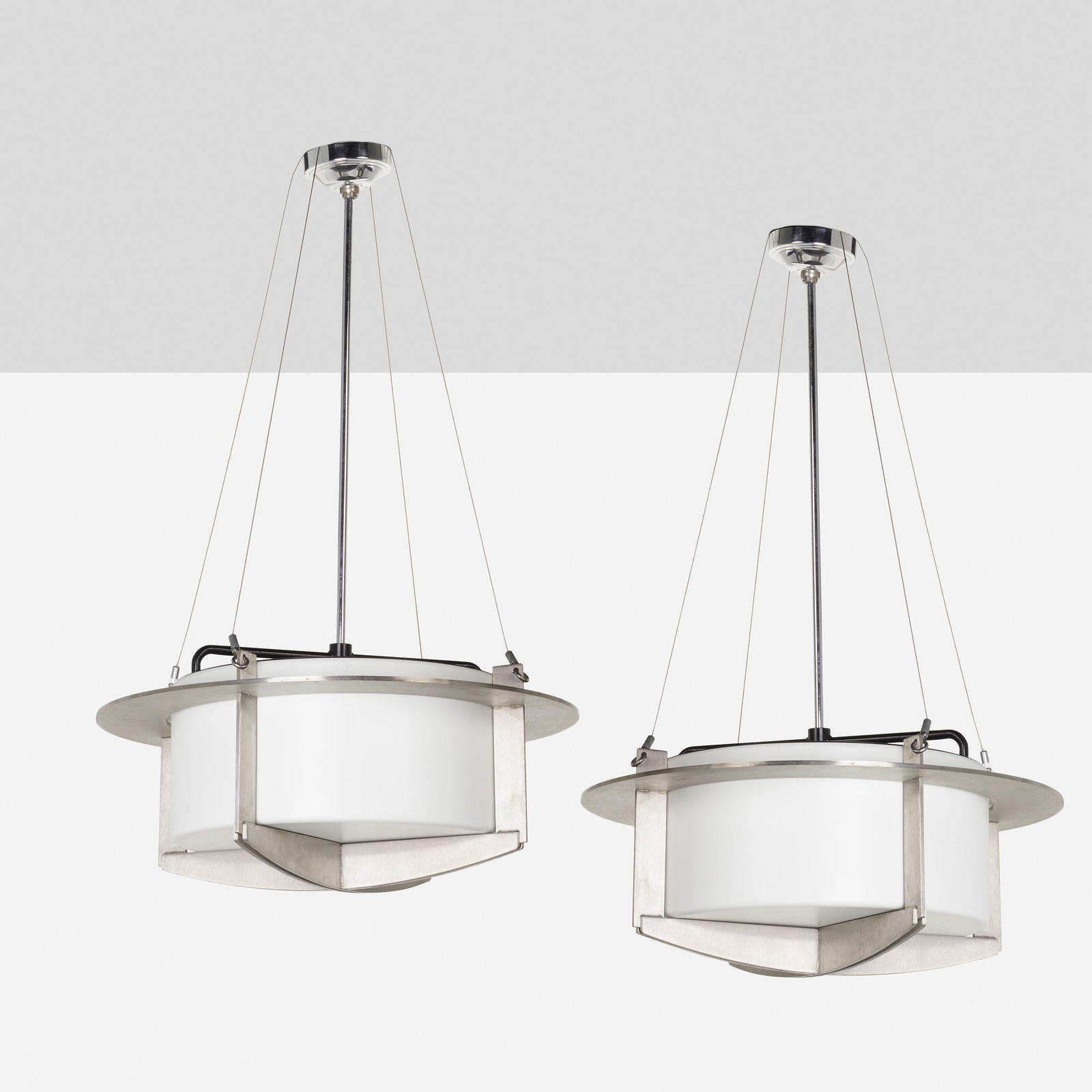 Mid-Century Modern, suspension chandeliers, pair (1 of 1)