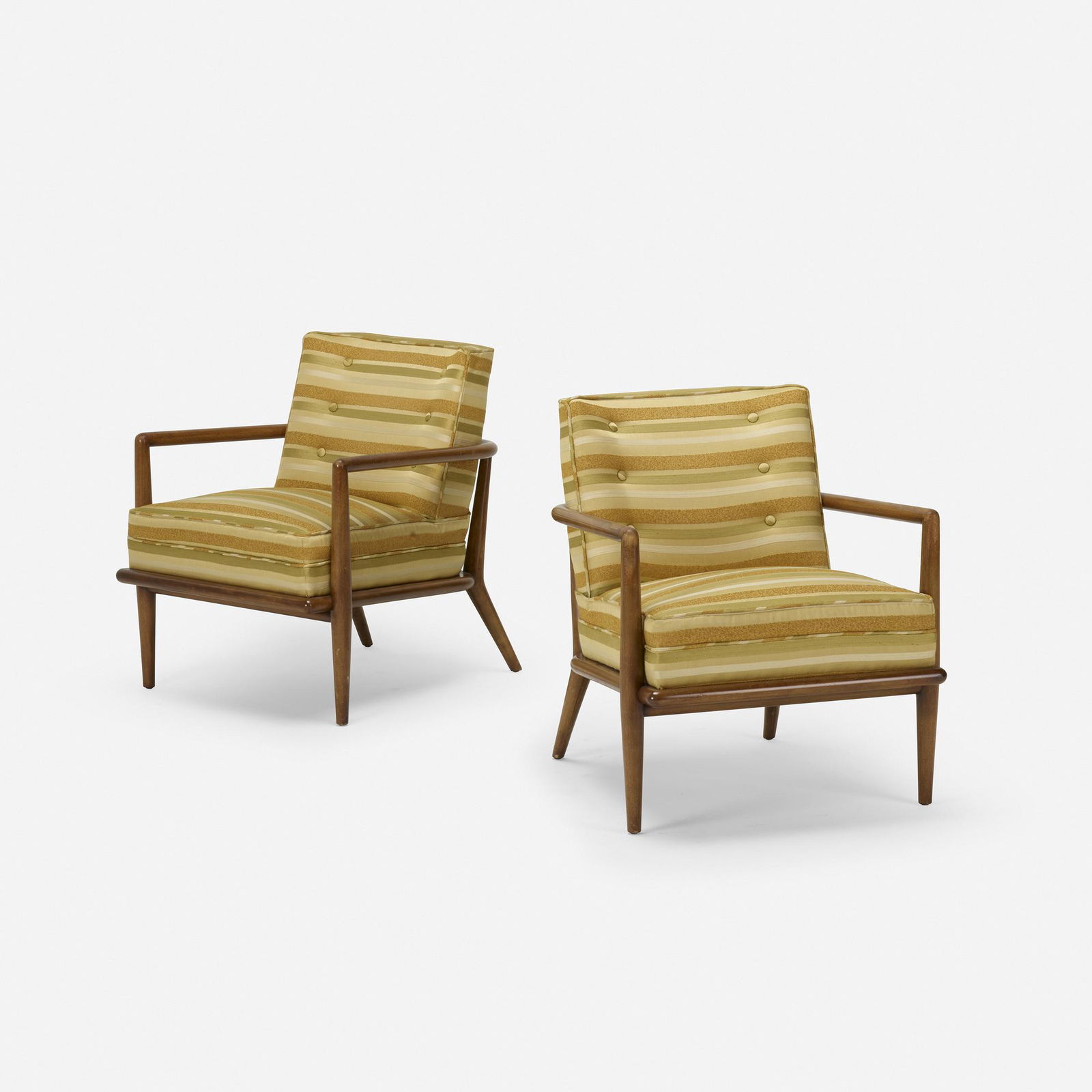 T.H. Robsjohn-Gibbings, lounge chairs model 1721, pair (1 of 2)