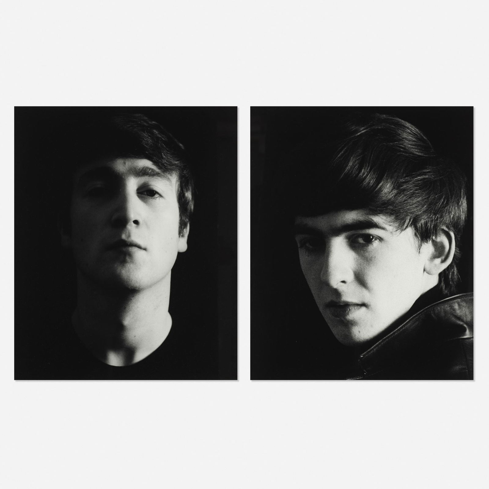 Astrid Kirchherr, George Harrison and John Lennon: Astrid Kirchherr George Harrison and John Lennon (two works) Germany, 1962gelatin silver print23.5 h × 19.5 w in (60 × 50 cm) Signed to verso of each work 'Astrid Kirchherr'. <