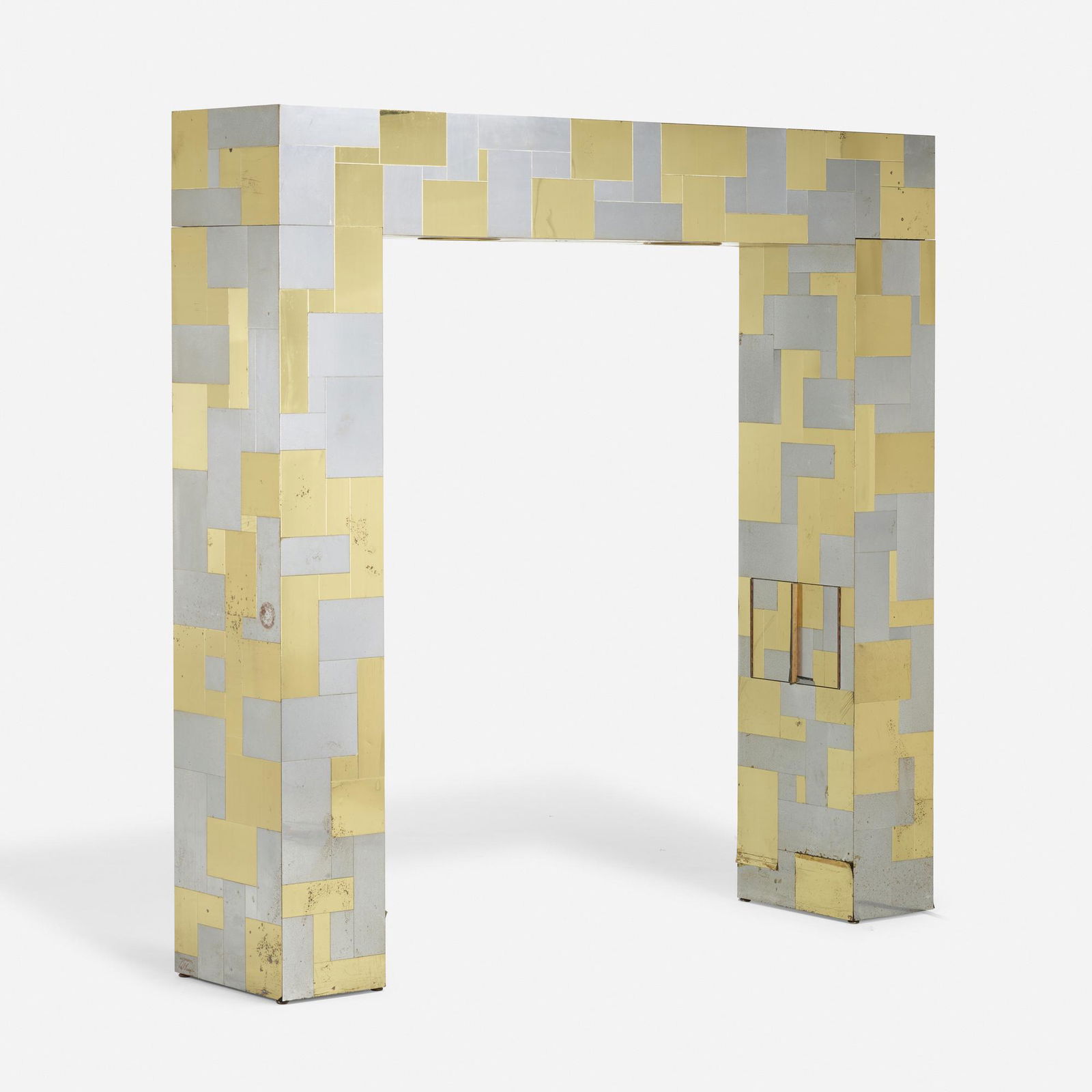 Paul Evans, Cityscape illuminated headboard: Paul Evans Cityscape illuminated headboard Paul Evans Studio for DirectionalUSA, c. 1975chrome-plated steel, brass85 h × 86 w × 18 d in (216 × 218 × 46 cm) Engraved