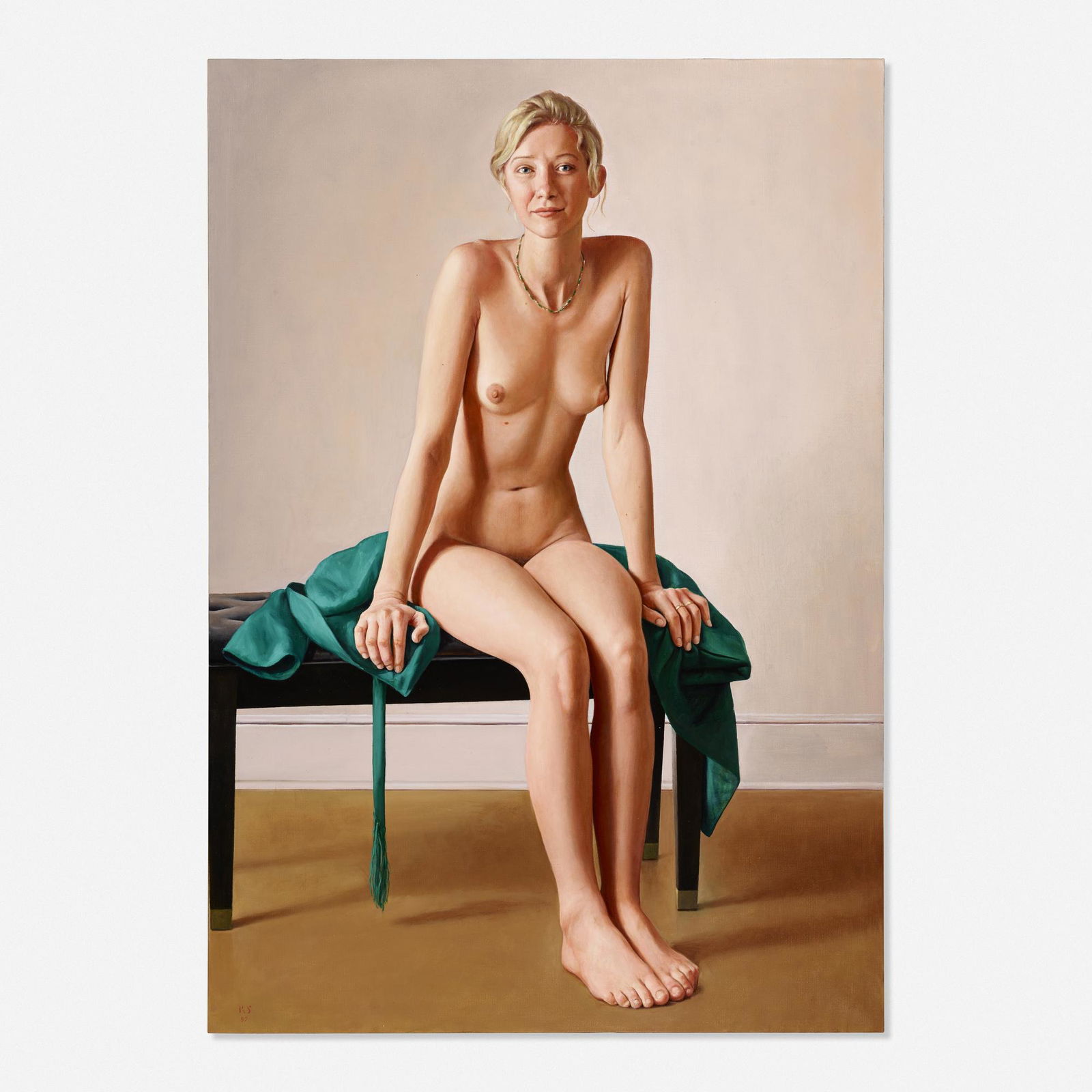 Ron Schwerin, Seated Nude on a Piano Bench: Ron Schwerin Seated Nude on a Piano Bench 1997oil on canvas52 h × 36 w in (132 × 91 cm) Signed and dated to lower left 'RS '97'. Provenance: Acquired directly