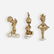 Three gold brooch pendants