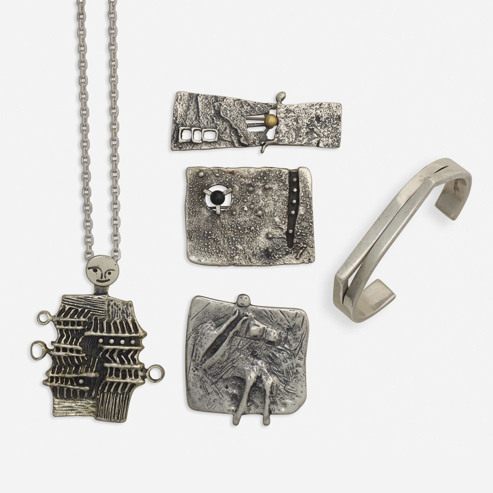 Guy Vidal, Group of silver jewelry (1 of 1)