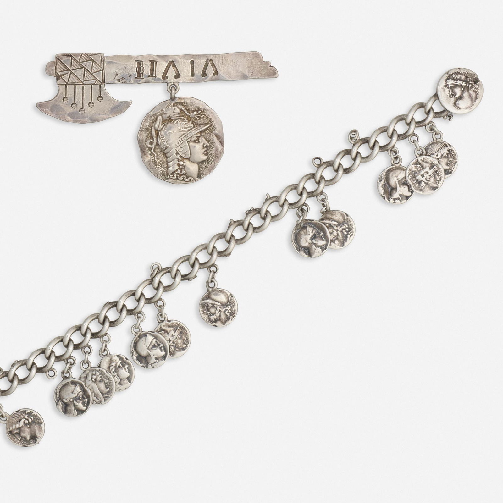 George W. Shiebler & Co., Homeric bracelet , bar pin (1 of 1)