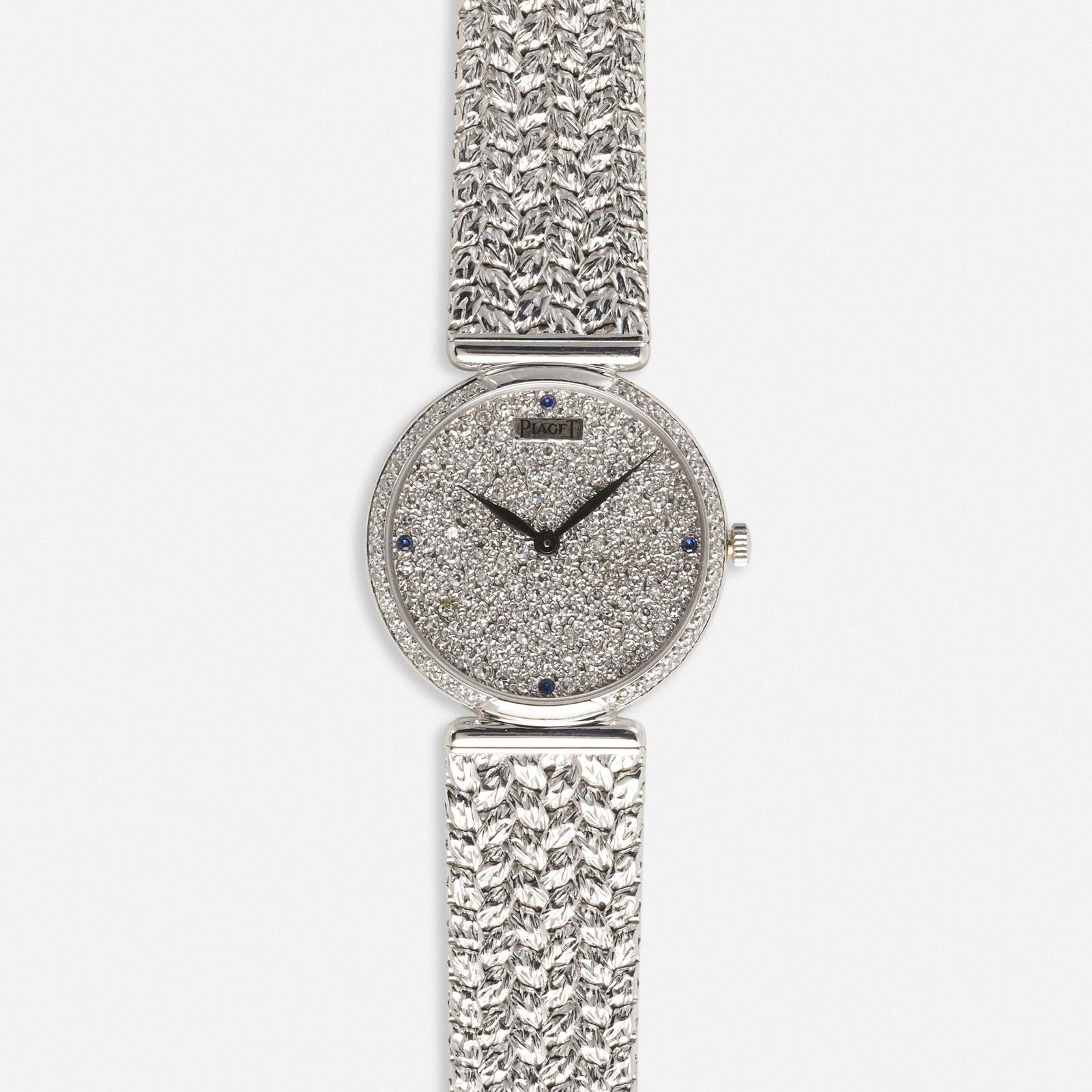 Piaget, Diamond, sapphire, and white gold wristwatch (1 of 2)