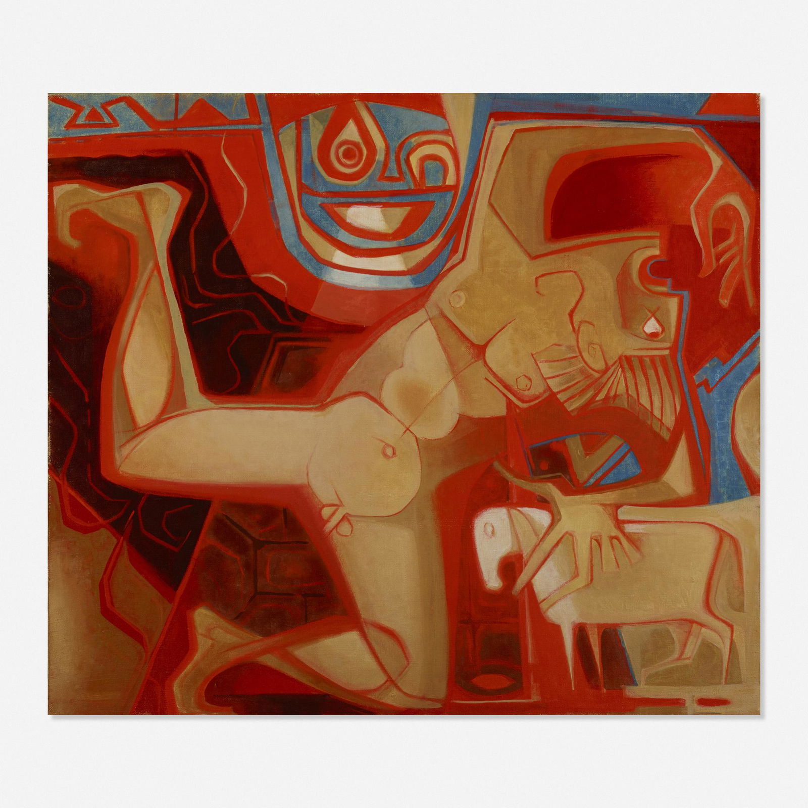 Tommi Parzinger, Untitled: Tommi Parzinger Untitled c. 1965oil on canvas28 h × 32 w in (71 × 81 cm) Provenance: Collection of Sylvia Hoffman | Rago, Modern, 18 October 2015, Lot 1528 | Private Colle