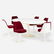 Eero Saarinen, Tulip table and chairs, set of six