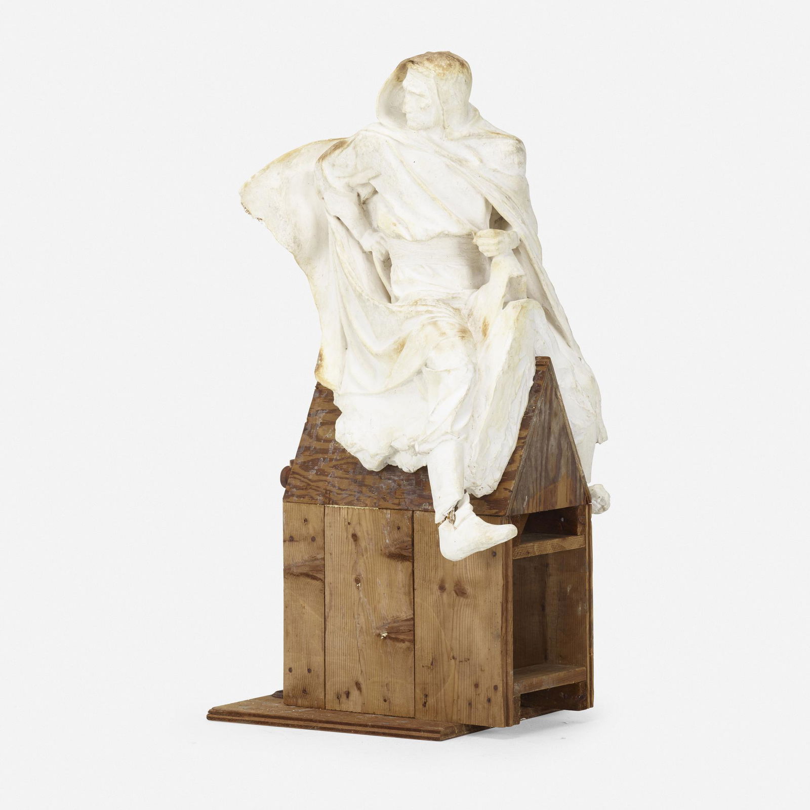 Anna Vaughn Hyatt Huntington, Untitled (cloaked rider): Anna Vaughn Hyatt Huntington Untitled (cloaked rider) c. 1949plaster, wood40 h × 16.5 w × 20 d in (102 × 42 × 51 cm) please note: this work is located at, and