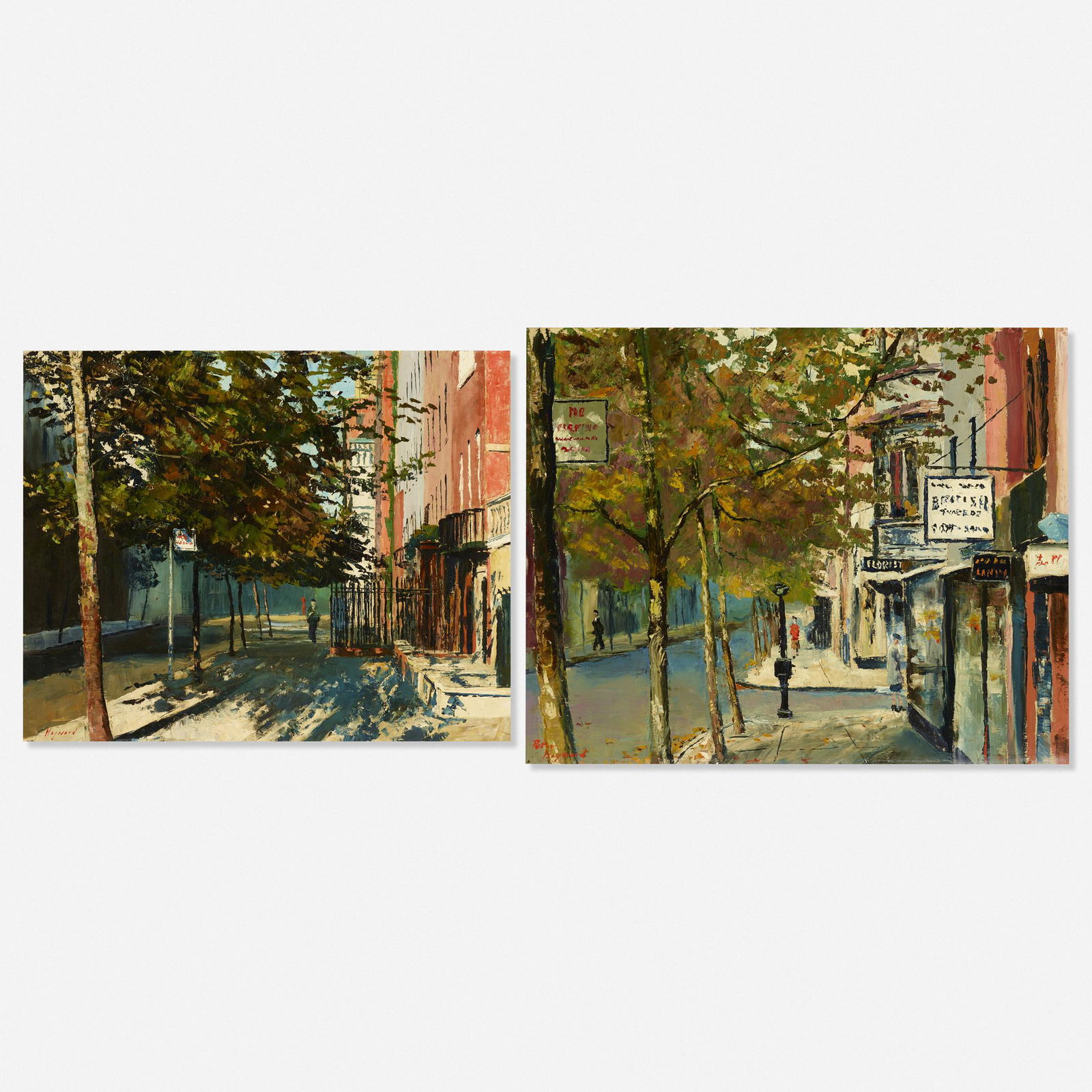 Peter Hayward, Untitled (two works): Peter Hayward Untitled (two works) oil on canvas Each measures 23.5 h x 29.5 w inches. Signed to lower left of one example 'Peter Hayward' and to lower left of additional example 'Hayward'. Pr