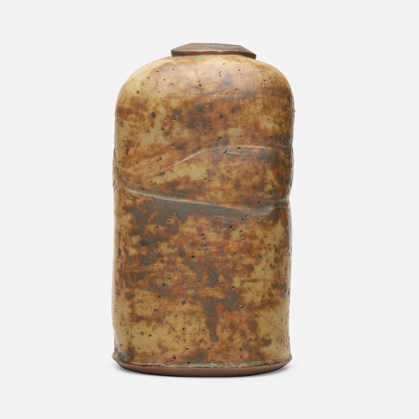 Howard Kottler, early vase: Howard Kottler early vase USA, c. 1956glazed and incised stoneware14.5 h × 8 dia in (37 × 20 cm) This work was created while Kottler was a graduate student at Cranbrook Academy of Art