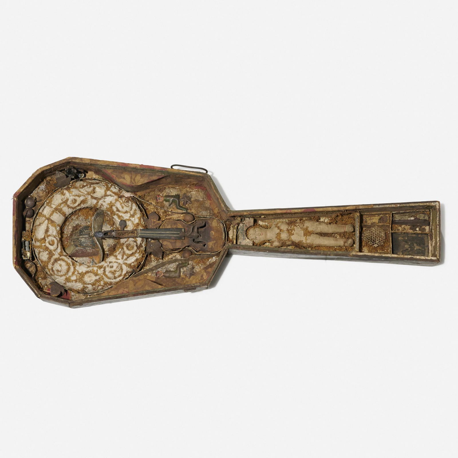 Barry Cohen, Untitled (Guitar Case): Barry Cohen Untitled (Guitar Case) mixed media38 h × 13 w × 4 d in (97 × 33 × 10 cm) Provenance: Aquired directly from the artist | Allan Stone Gallery, New Yor