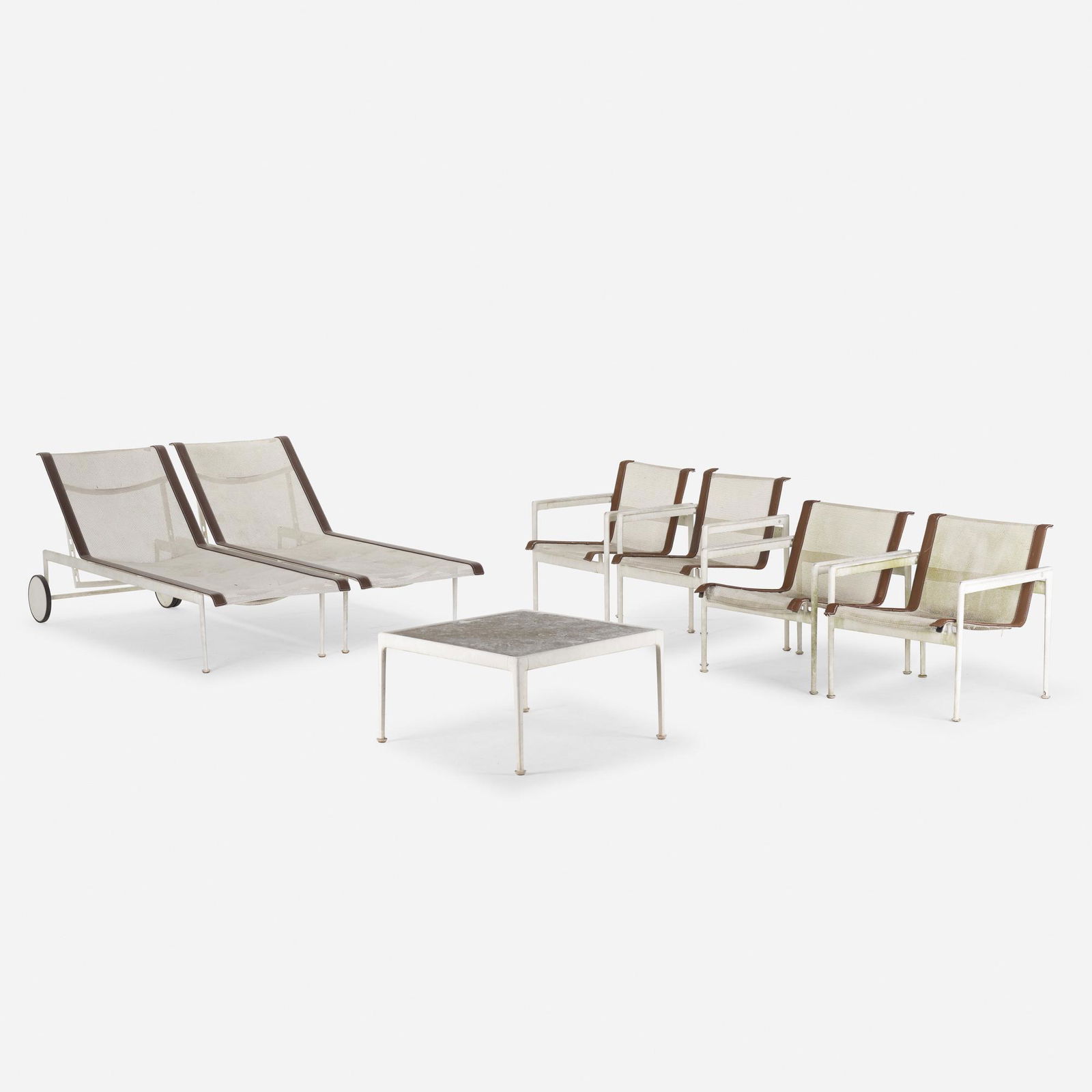 Richard Schultz, Leisure Collection suite: Richard Schultz Leisure Collection suite Knoll InternationalUSA, 1966vinyl, nylon, enameled steel and aluminum35.5 h × 27 w × 76 d in (90 × 69 × 193 cm) Suite is com