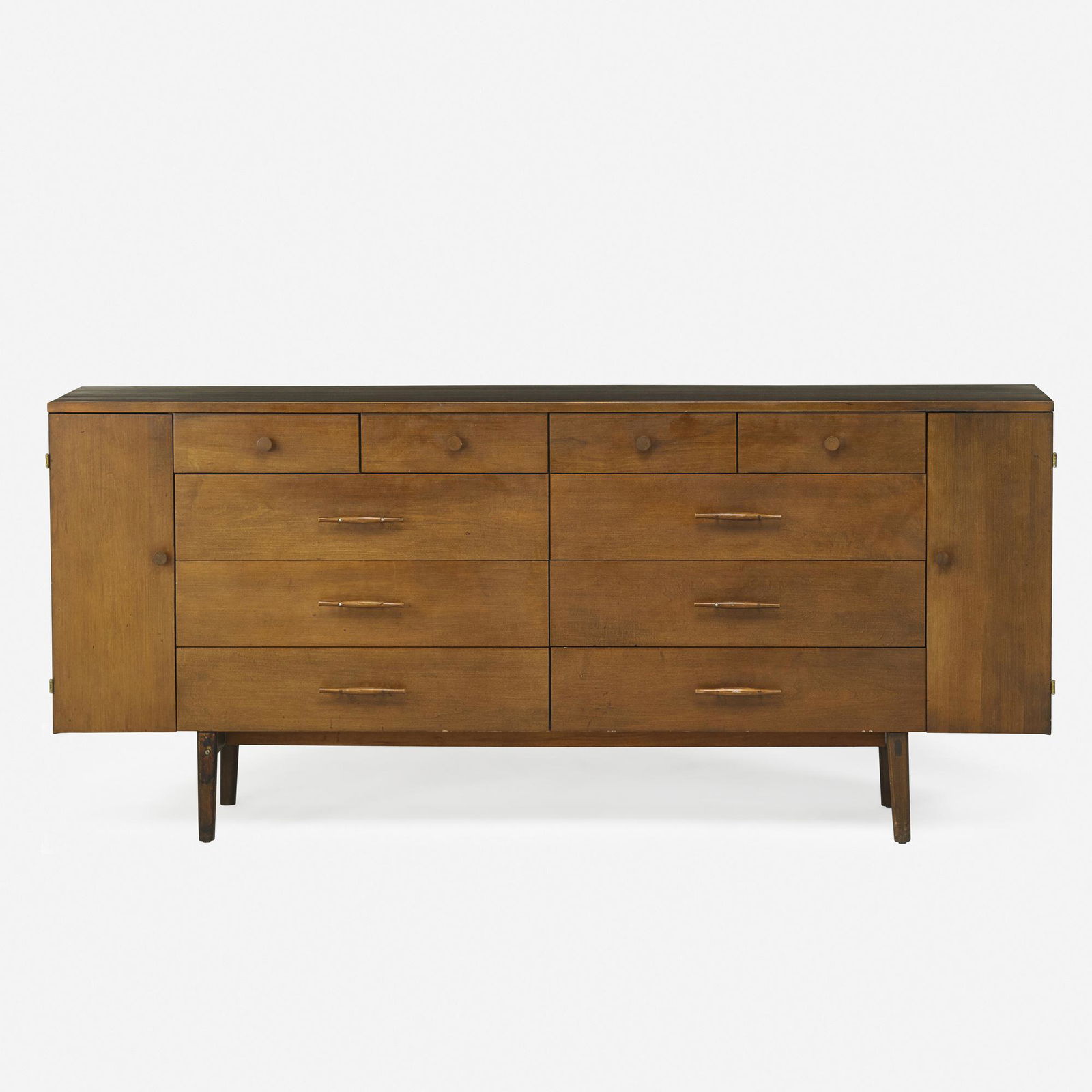 Paul McCobb, Mr. & Mrs. Chest, model 1510: Paul McCobb Mr. & Mrs. Chest, model 1510 Planner GroupUSA, 1953stained birch32 h × 72 w × 18.5 d in (81 × 183 × 47 cm) Features ten drawers flanked by two doors, eac