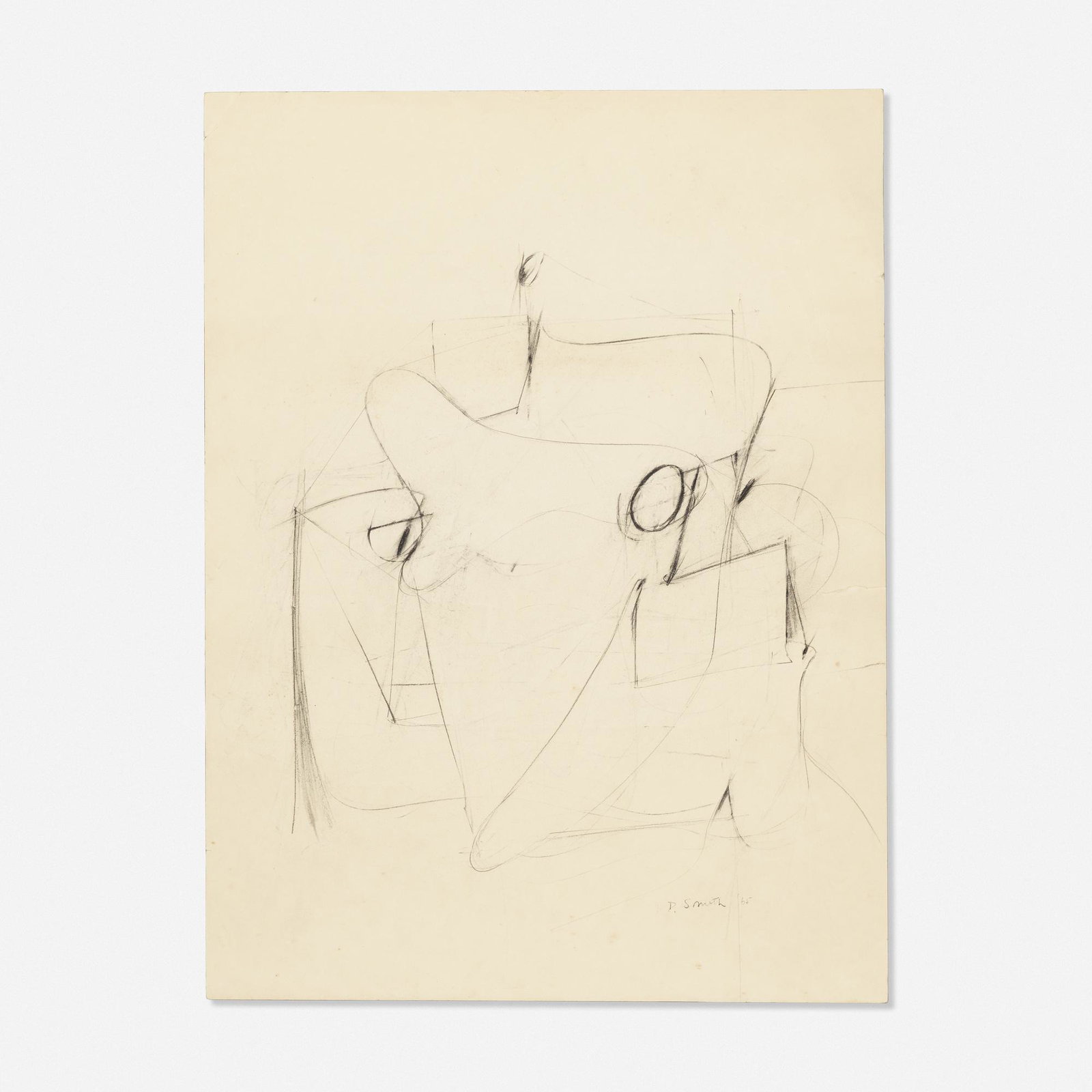 Don Smith, Untitled: Don Smith Untitled USA, 1965 graphite on paper 25 h × 18 w in (63 × 46 cm) Signed and dated to lower right 'D. Smith 65'. Provenance: Allan Stone Gallery, New Yo