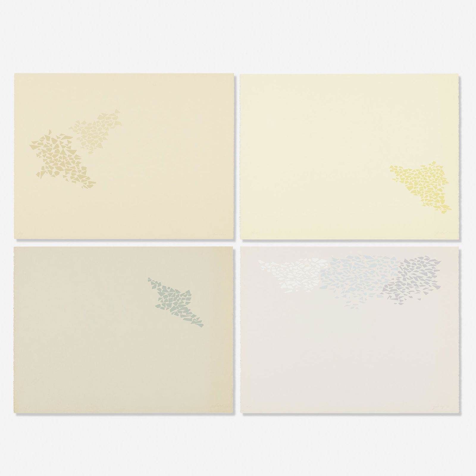 Robert Goodnough, Untitled (porfolio): Robert Goodnough Untitled (porfolio) 1973screenprint in colors20 h × 28.25 w in (51 × 72 cm) Portfolio is comprised of four prints. Signed, dated and numbered to lower edge of each ex