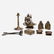Oscar Bach, candlestick lamp base with ashtrays, pair - 2