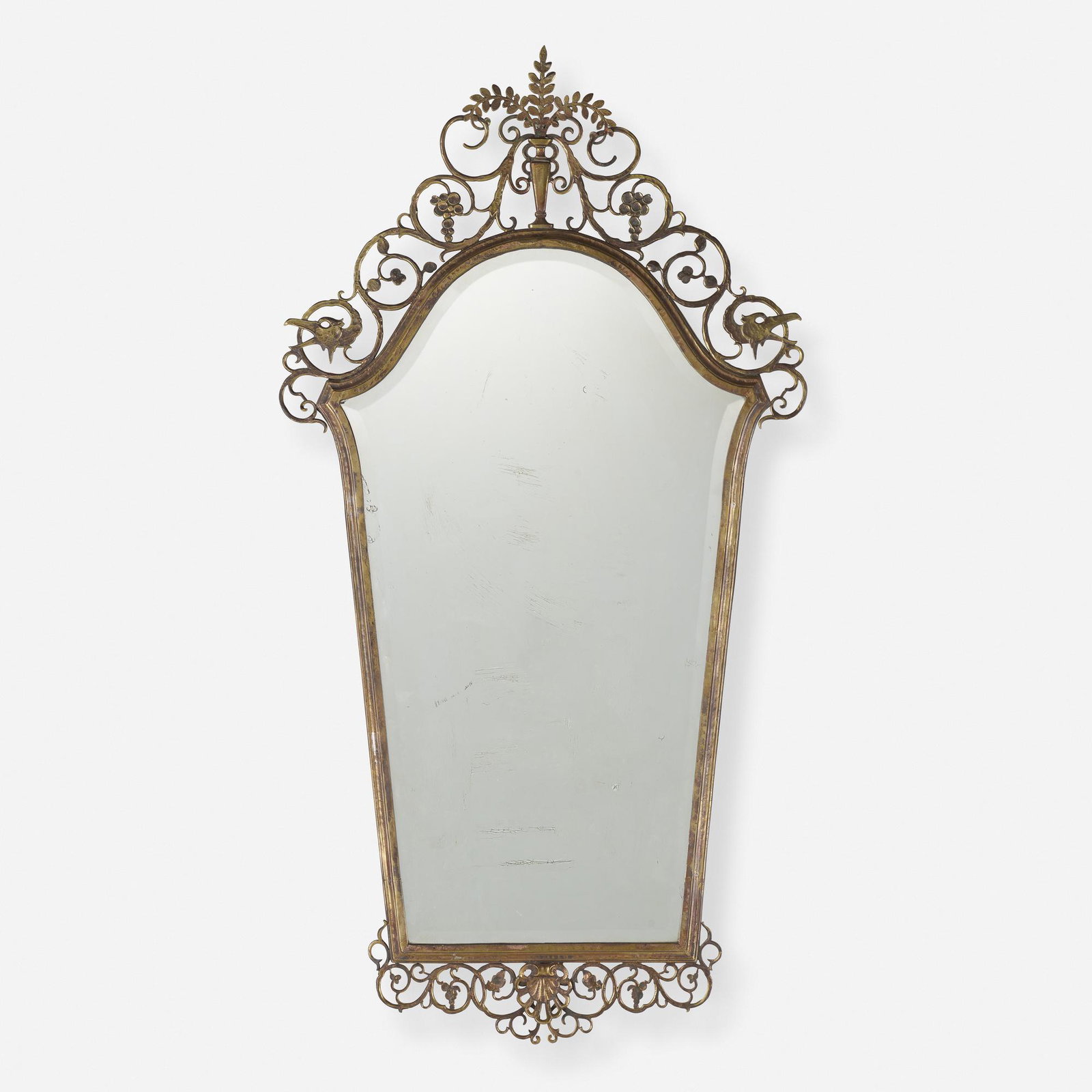 Oscar Bach, mirror: Oscar Bach mirror USA, c. 1925 bronze, mirrored glass 56.25 h × 30 w × 1.5 d in (143 × 76 × 4 cm)