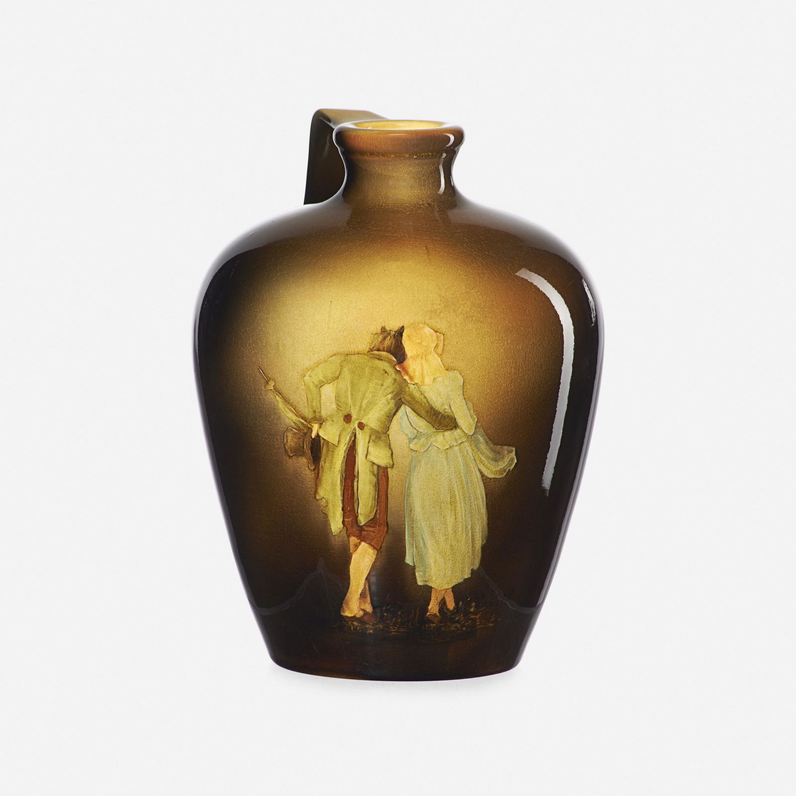 Anna Marie Valentien for Rookwood Pottery, jug: Anna Marie Valentien for Rookwood Pottery Standard Glaze Light jug USA, 1891glazed ceramic8.5 h × 5.25 dia in (22 × 13 cm) Impressed signature, date and number to underside 'Flame mar
