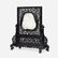 Chinese, white jade 'Mountain Landscape' table screen - 2