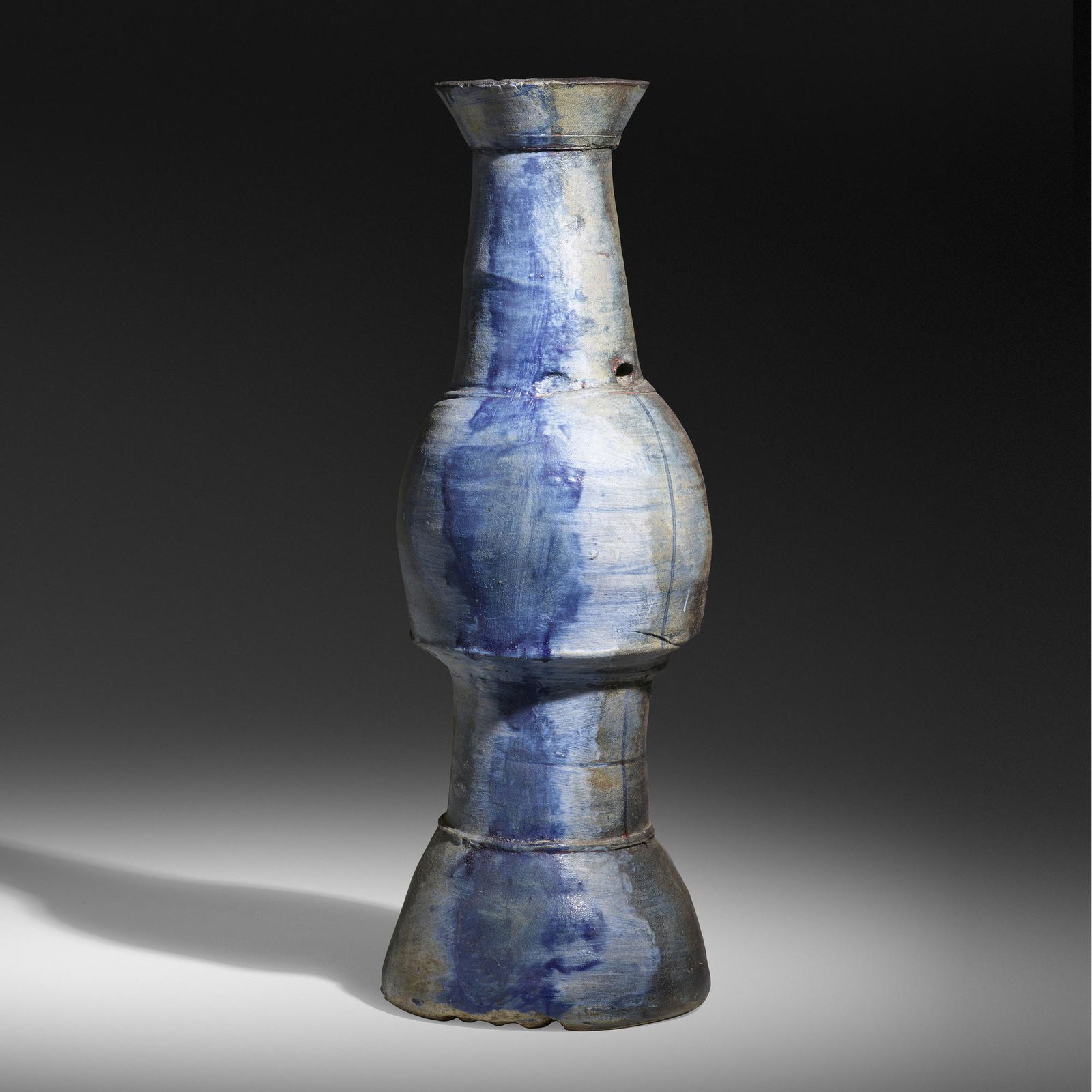 Peter Voulkos, Untitled Stack: Peter Voulkos Untitled Stack USA, 1968gas-fired glazed earthenware32 h × 10.5 dia in (81 × 27 cm) Glazed signature and date to underside of base 'Voulkos '68'. This work is registered