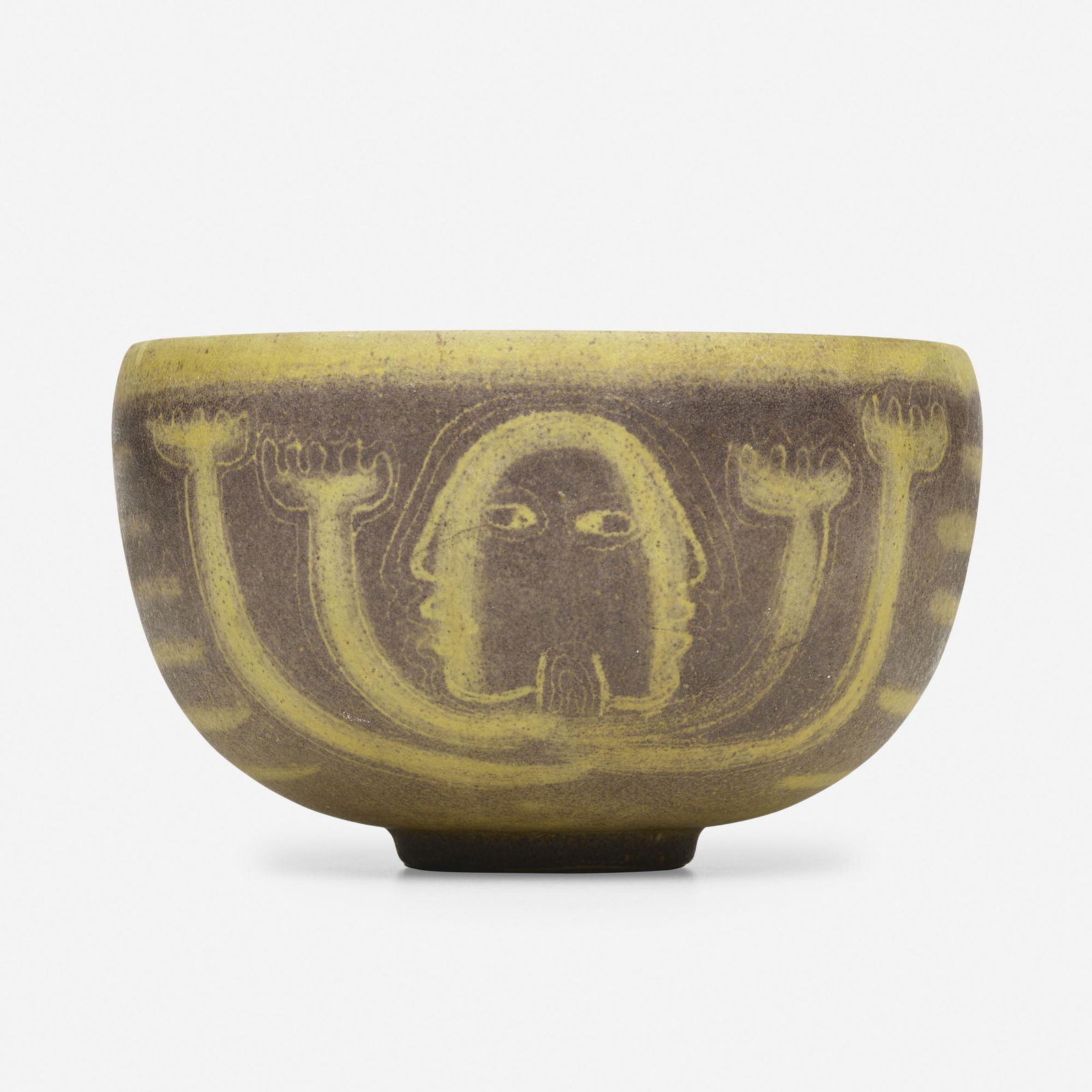 Edwin and Mary Scheier, bowl: Edwin and Mary Scheier bowl USA, c. 1965glazed stoneware4.5 h × 7.5 dia in (11 × 19 cm) Incised signature to underside 'Scheier'. please note: This work is located