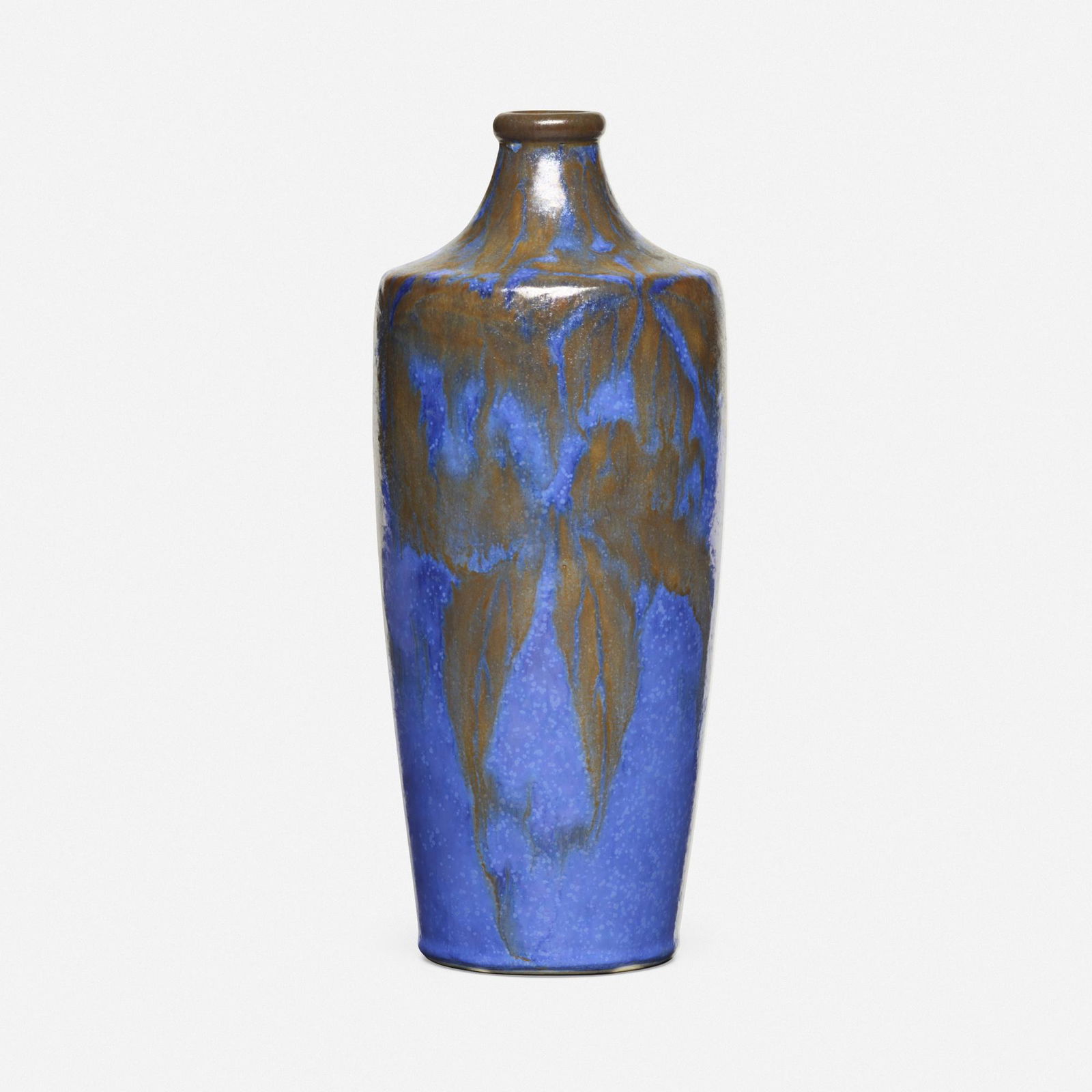 Emile Diffloth, vase: Emile Diffloth vase France, c. 1925iridescent starburst crystalline glazed earthenware10.25 h × 4.25 dia in (26 × 11 cm) Glazed signature and number to underside 'Diffloth 47.J'. <