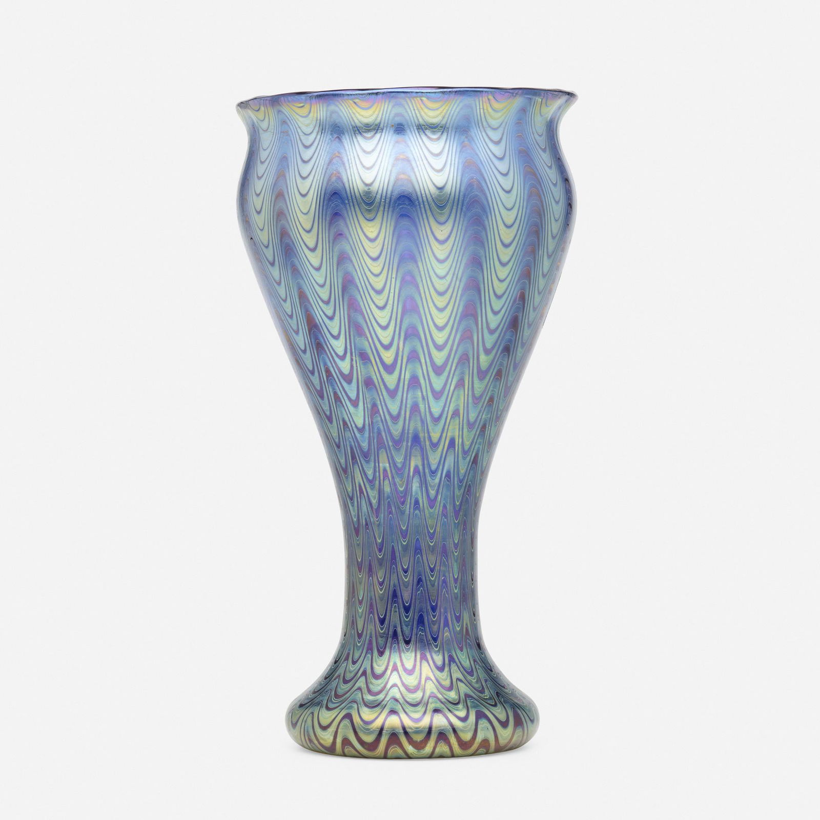 Loetz, Phänomen vase (Gre 6893): Loetz Phänomen vase (Gre 6893) Austria, c. 1898hand-blown glass9.75 h × 5.25 dia in (25 × 13 cm) Robert Hartshorne was a well-known collector of Impressionist art and a friend of Chil