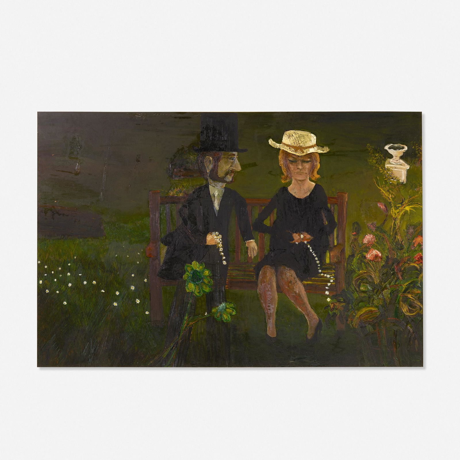 Anthony Green, The Daisy Chain: Anthony Green The Daisy Chain 1964oil on Masonite50 h × 71 w in (127 × 180 cm) Signed and dated to verso 'Anthony Green 1964 '. Provenance: Sloan's Miami, 16 J