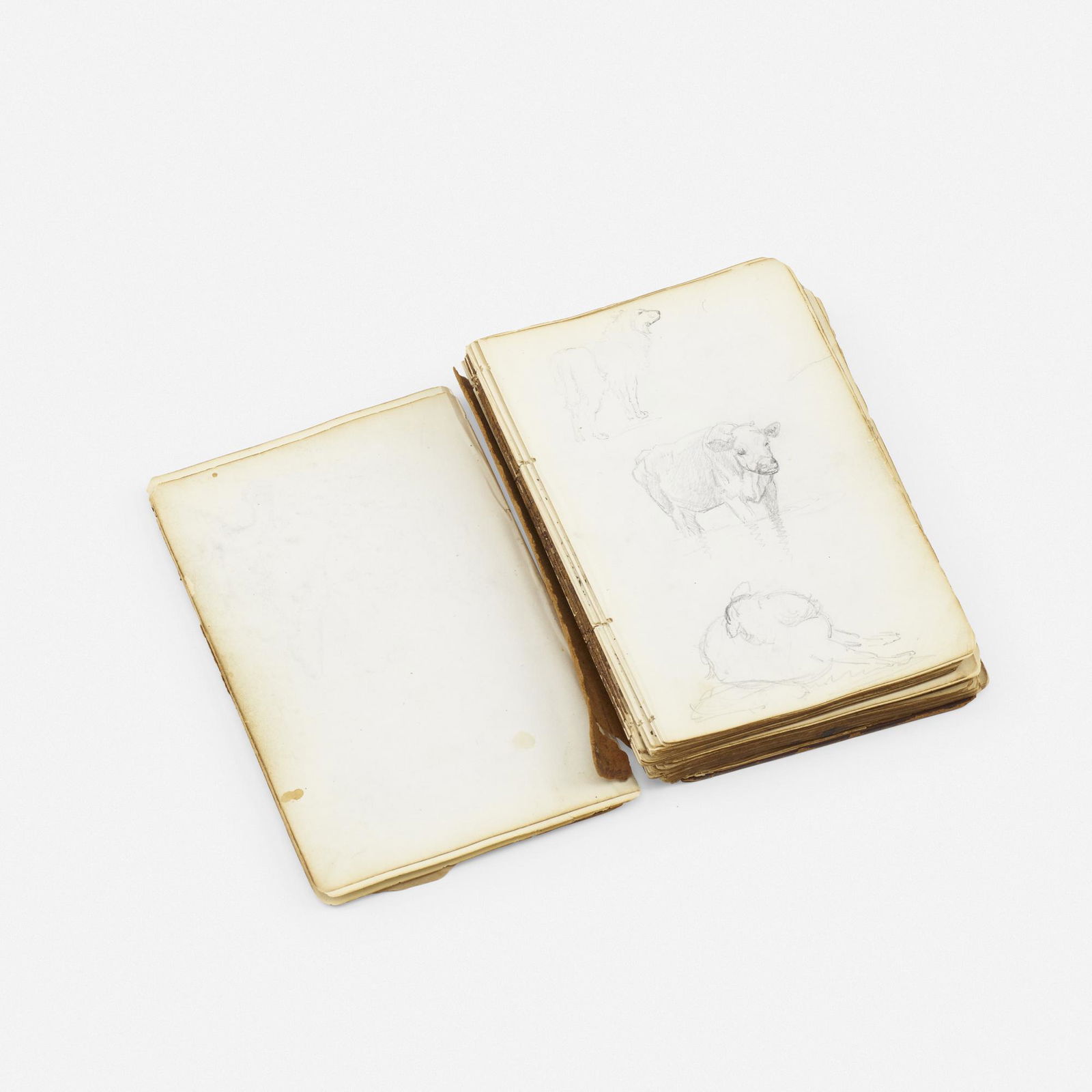 Peter Moran, sketchbook: Peter Moran sketchbook 1876graphite on paper6.5 h × 4.25 w in (17 × 11 cm) Inscribed and dated.