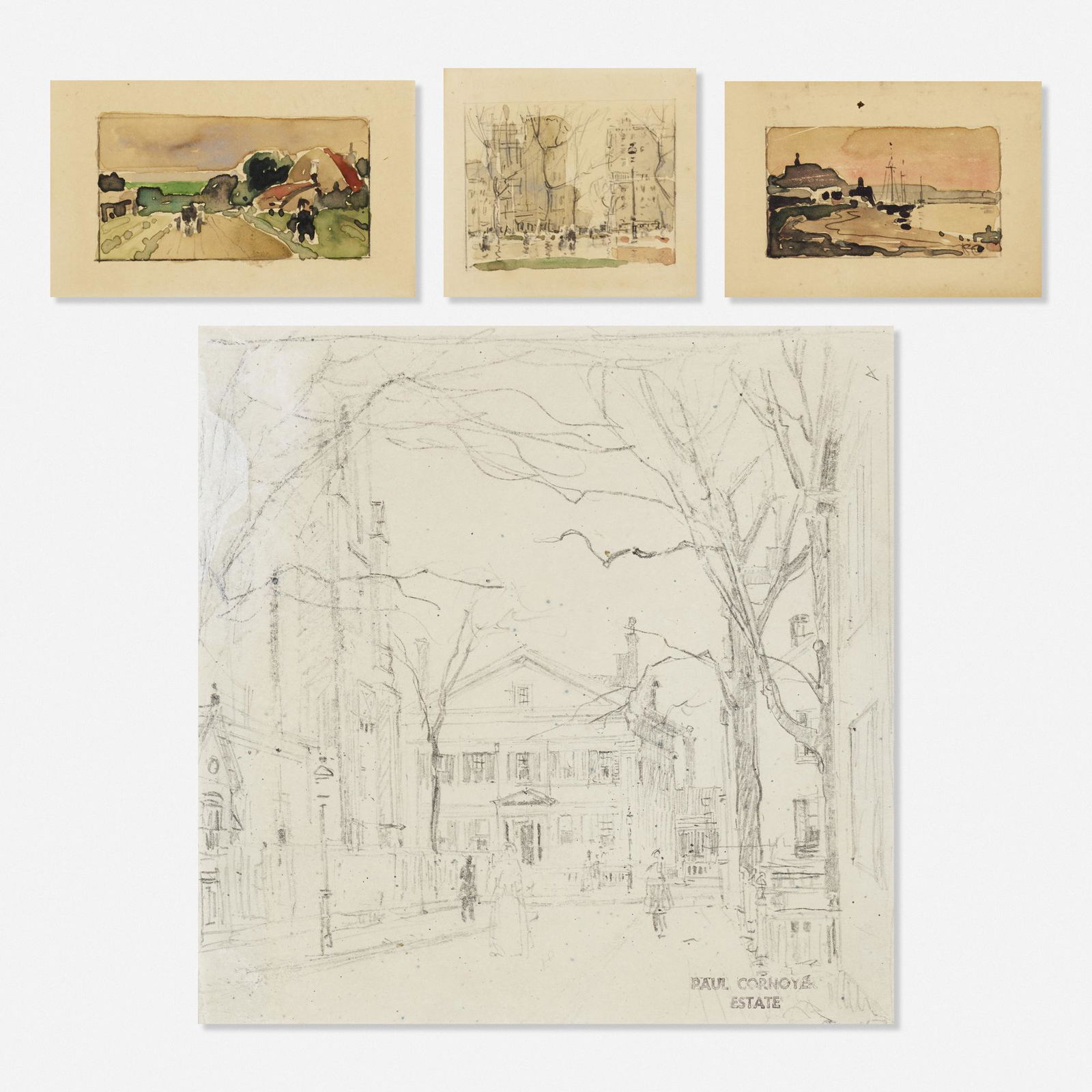 Paul Cornoyer, four works (1 of 1)