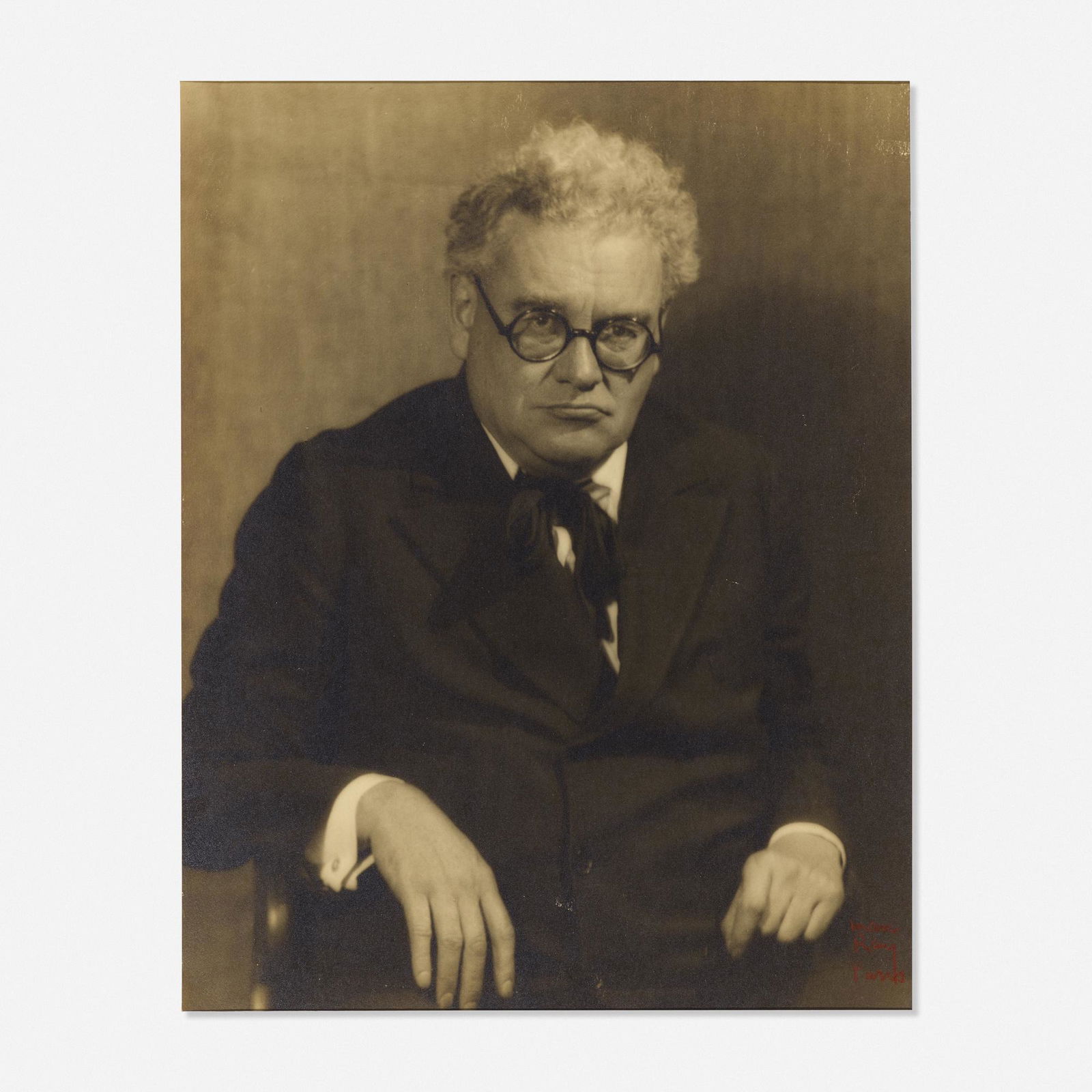 Man Ray, Portrait of the Artist Robert Winthrop Chanler: Man Ray Portrait of the Artist Robert Winthrop Chanler gelatin silver print11.375 h × 8.825 w in (29 × 22 cm) Signed to lower right 'Man Ray Paris'. Artist's studio stamp to verso. <