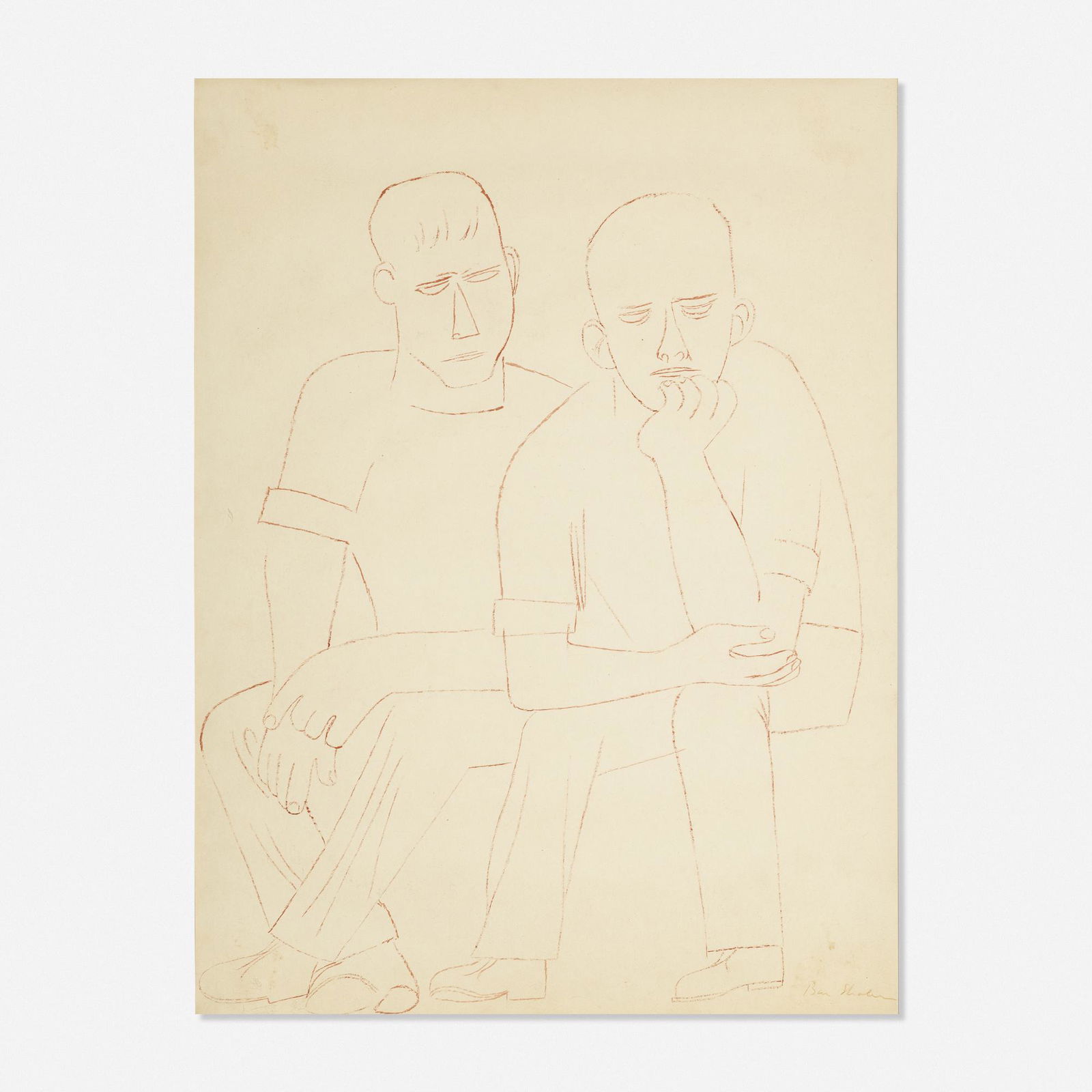 Ben Shahn, Two Men Seated (1 of 1)