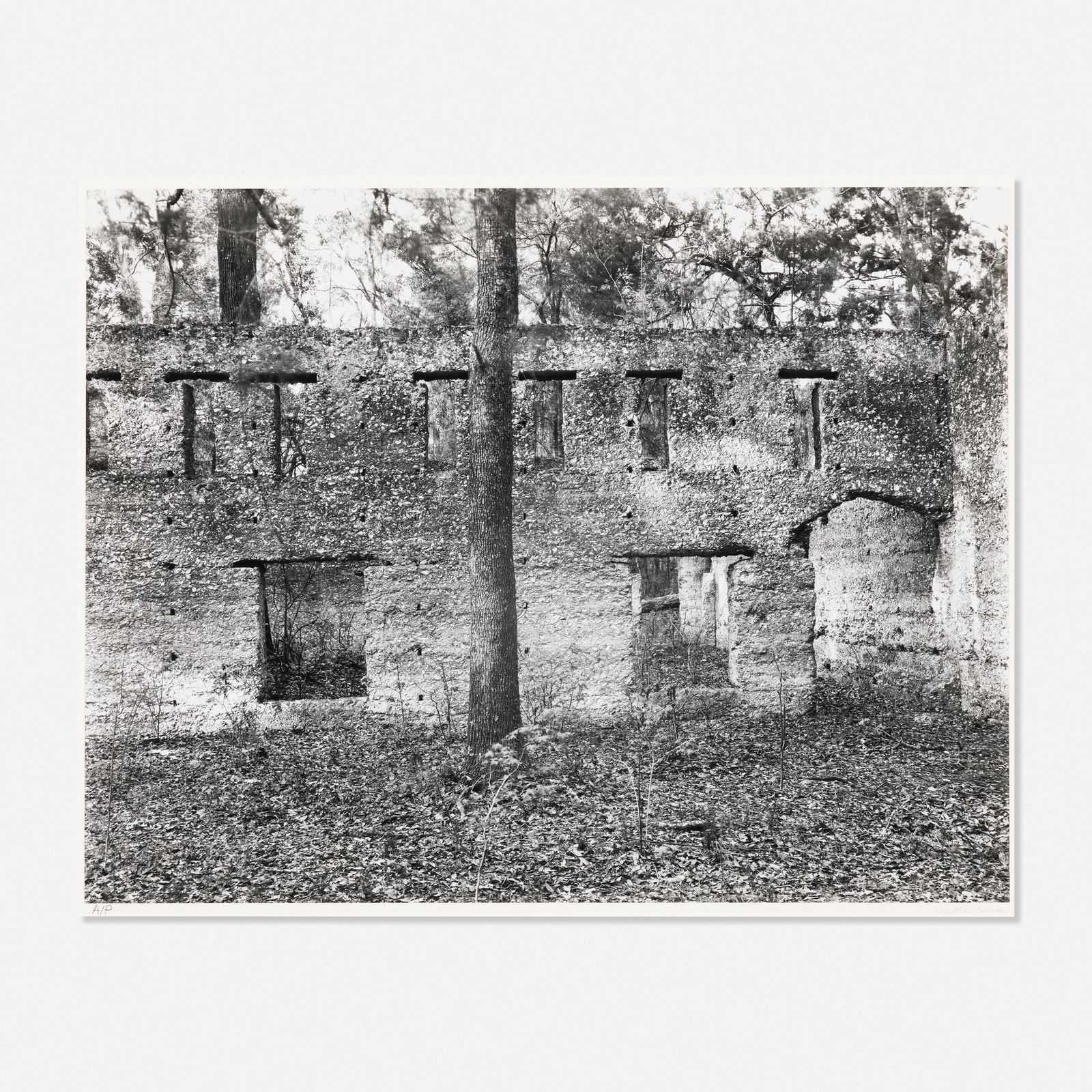 Walker Evans, Ruin of Tabby (Shell) Construction: Walker Evans Ruin of Tabby (Shell) Construction, St. Mary's, Georgia, 1936 from the Walker Evans: Selected Photographs portfolio 1974gelatin silver print10 h × 12.875 w in (25 × 33 cm)