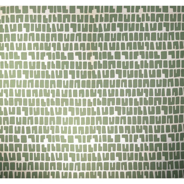 ANGELO TESTA Printed fabric: ANGELO TESTA Printed fabric, Textura Prima Solida, green on white ground. 46 3/4'' x 37 1/4''