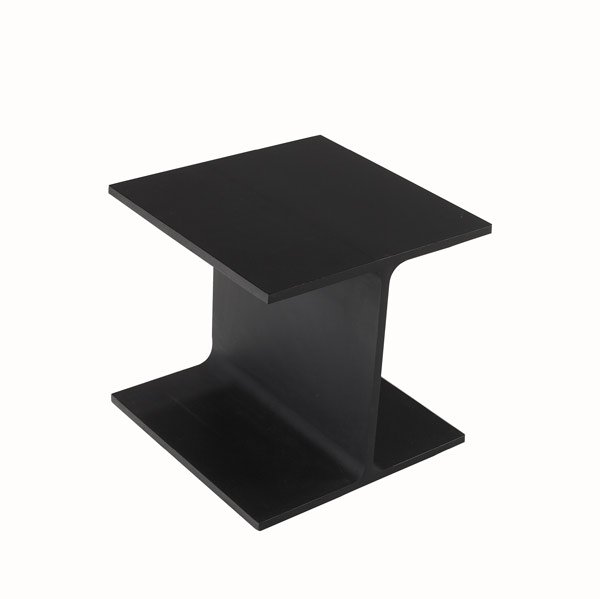WARD BENNETT I-beam side table: WARD BENNETT I-beam side table in enameled steel. 15 1/4'' x 16'' x 16''