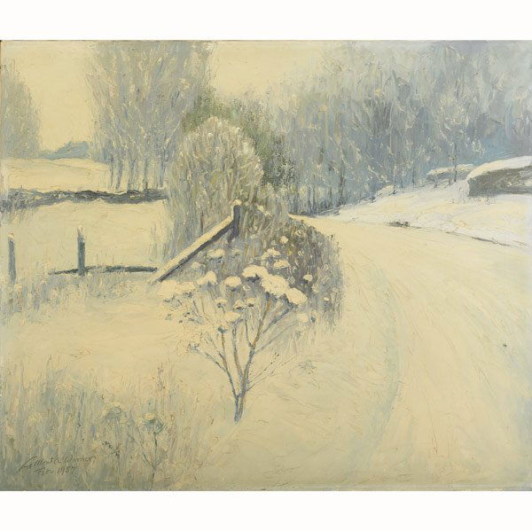 LAMONT WARNER Three landscape paintings: LAMONT A. WARNER (American ) Three oil on canvas landscapes(framed). All signed and dated. 22'' x 26'', 20'' x 26'' and 20'' x 16''