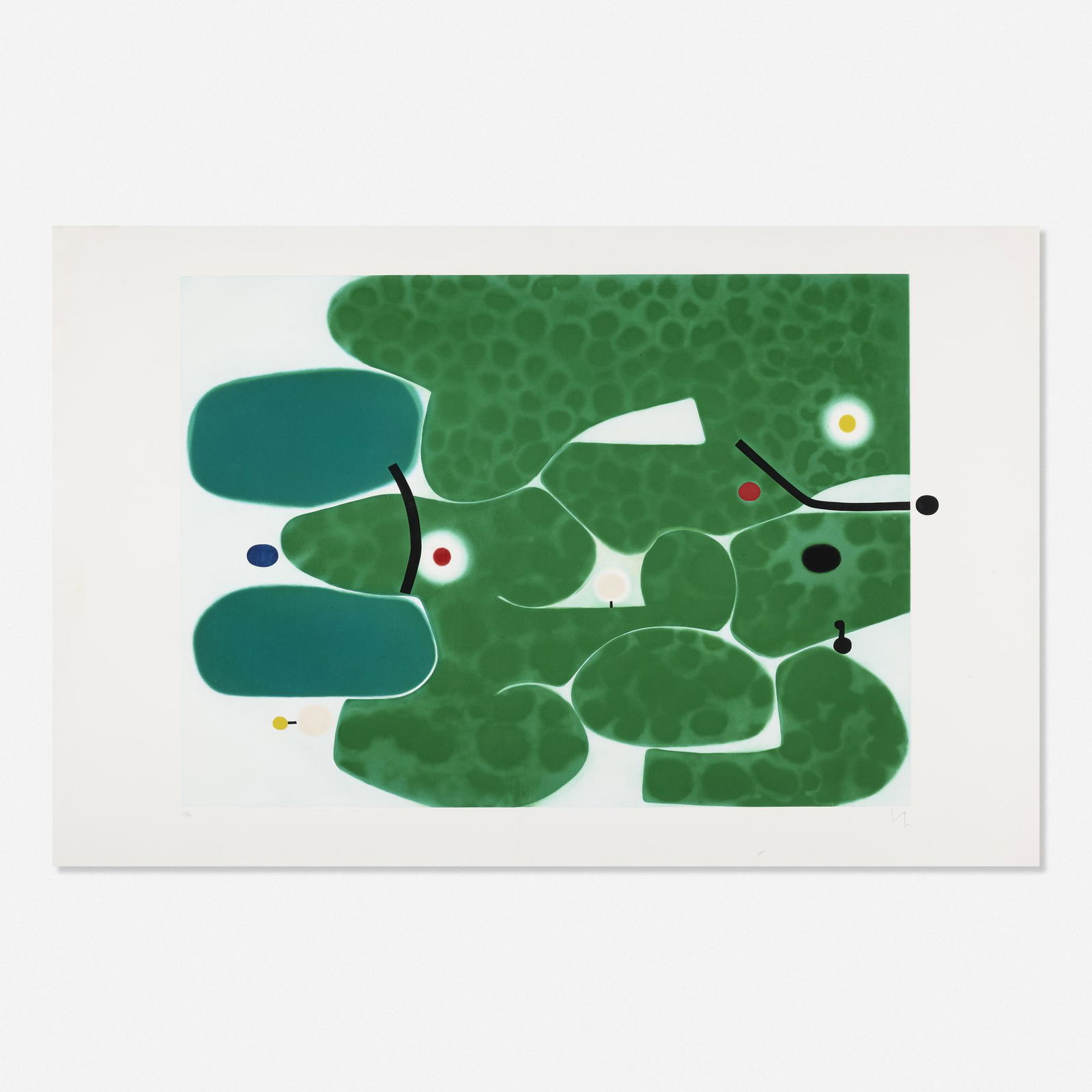 Victor Pasmore, Vigna Antoniniana: Victor Pasmore Vigna Antoniniana 1980etching and aquatint in colors on Magnani paper47.75 h × 72.25 w in (121 × 184 cm) Signed, dated and numbered to lower edge '12/90 ed. VP 80'. Thi