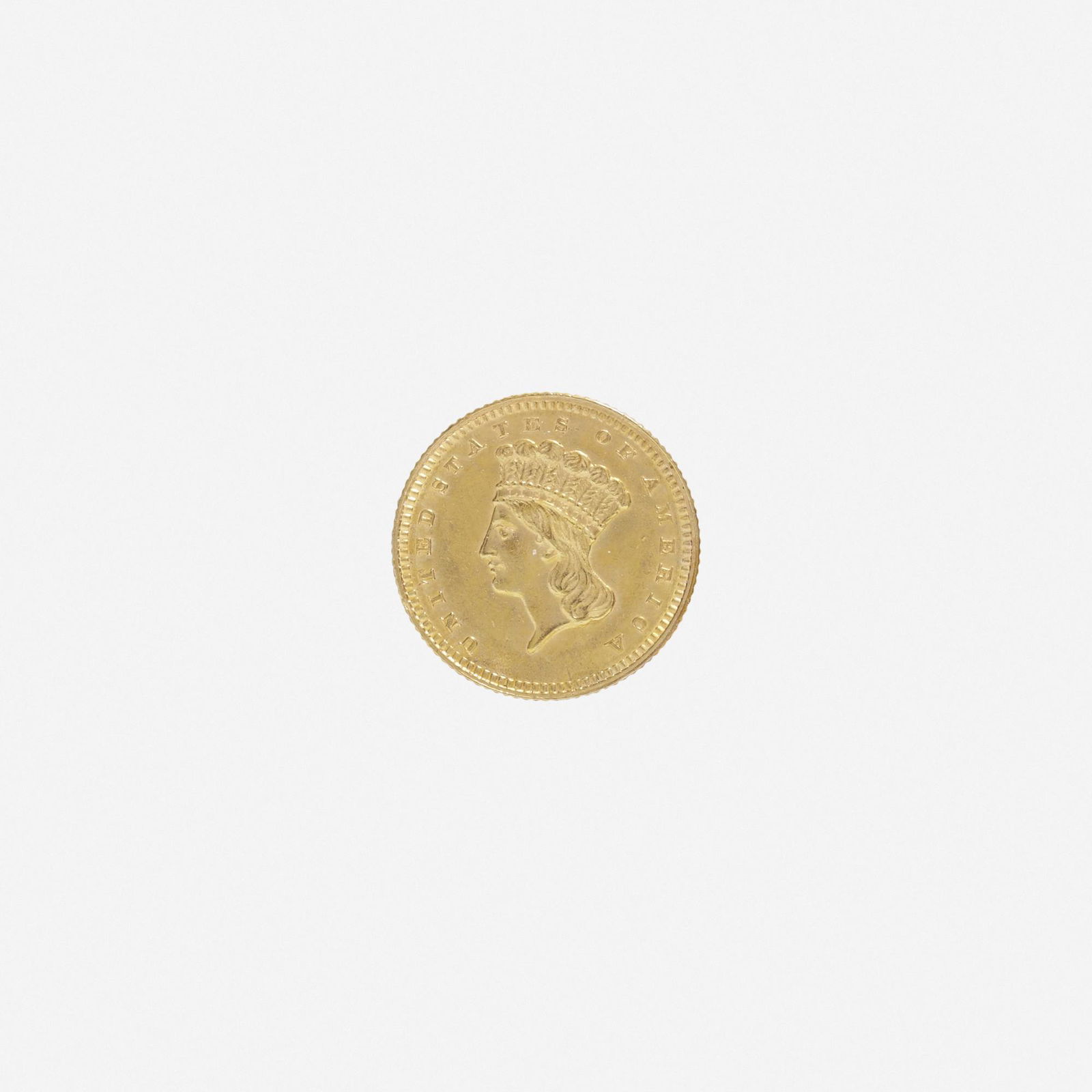 U.S. 1862 Indian Head $1 Gold Coin (1 of 2)