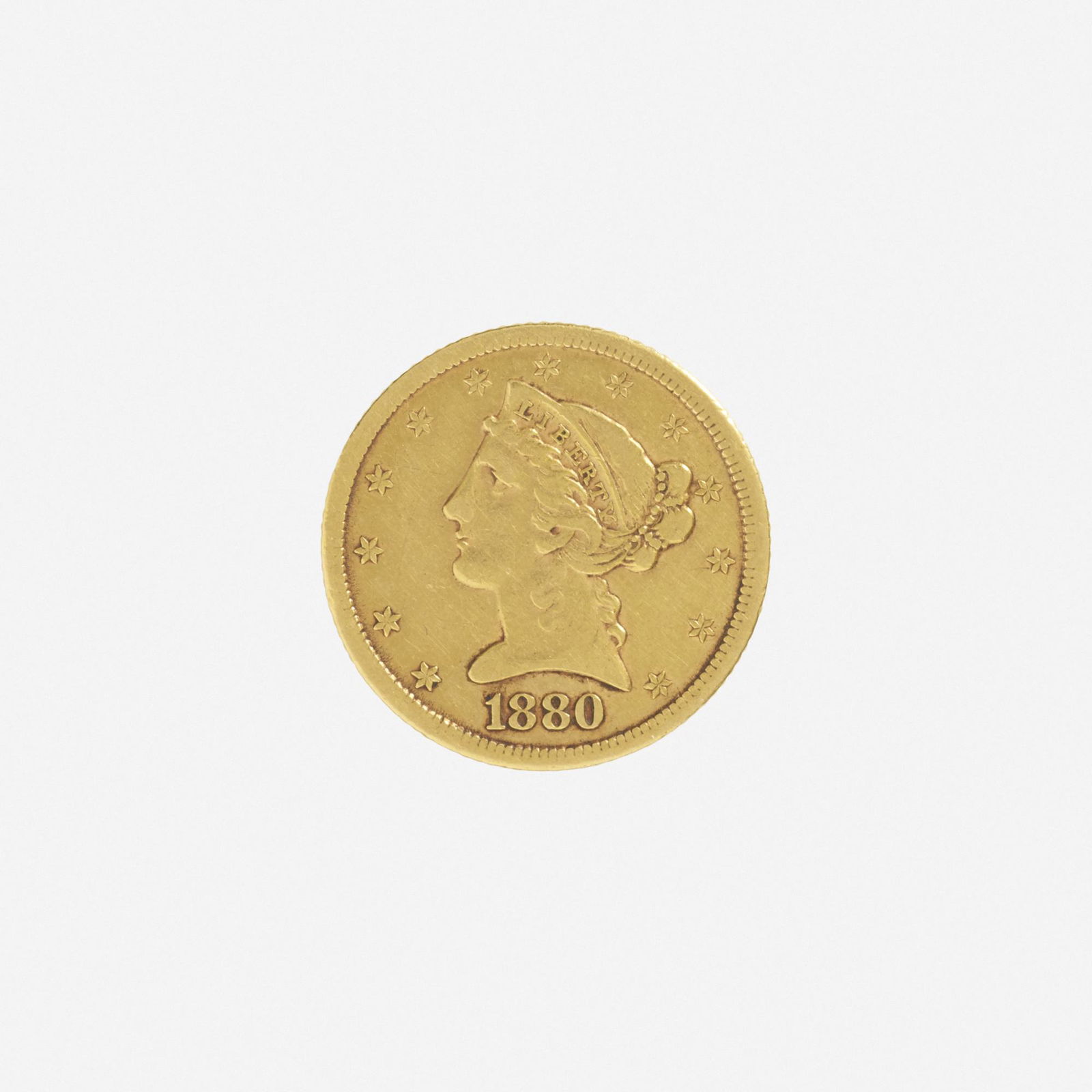 U.S. 1880-CC Liberty $5 Gold Coin (1 of 2)