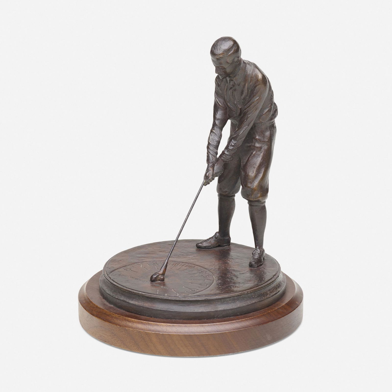 Edwin E. Codman, Bobby Jones golf sundial: Edwin E. Codman Bobby Jones golf sundial Gorham Manufacturing CompanyEngland, c. 1930bronze, wood8 h × 6.5 dia in (20 × 17 cm) Molded foundry mark to base 'Gorham Founders'. Ins