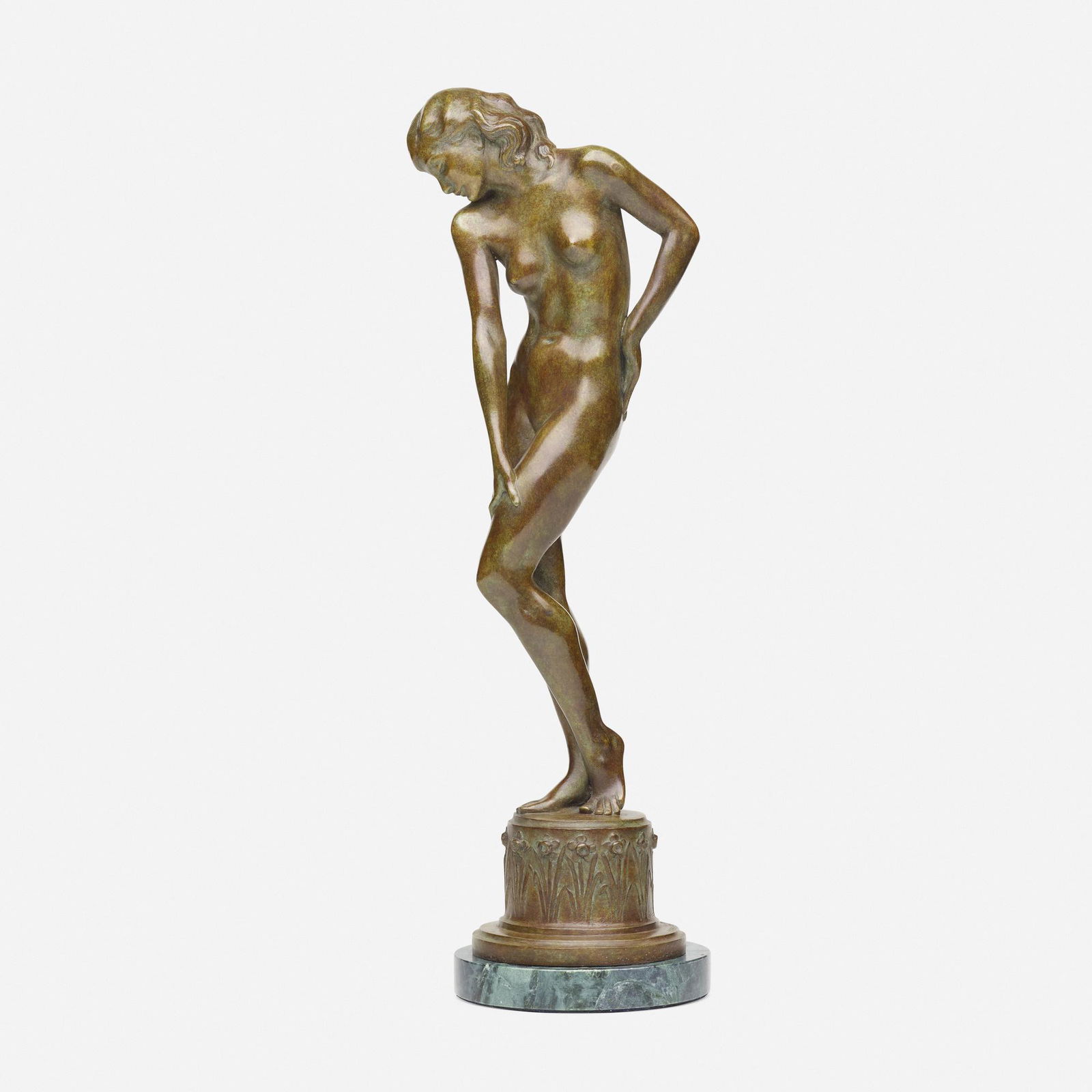 Harriet Whitney Frishmuth, Reflections: Harriet Whitney Frishmuth Reflections Gorham Manufacturing Company1930bronze, marble16 h × 4.5 dia in (41 × 11 cm) Molded signature and date to base 'Harriet W Frishmuth © 1930'