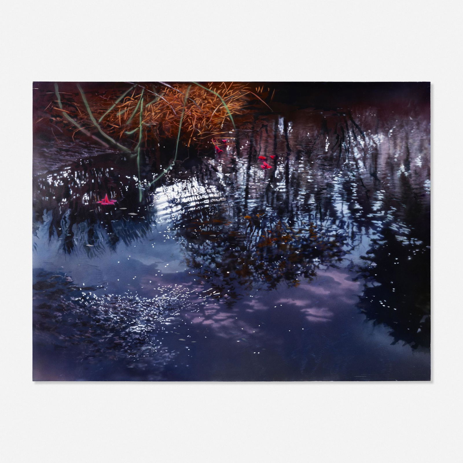 David Kessler, Blossom Catch: David Kessler Blossom Catch 2007acrylic on aluminum36 h × 48 w in (91 × 122 cm) Signed, titled and dated to verso 'Blossom Catch D. Kessler 2007'.