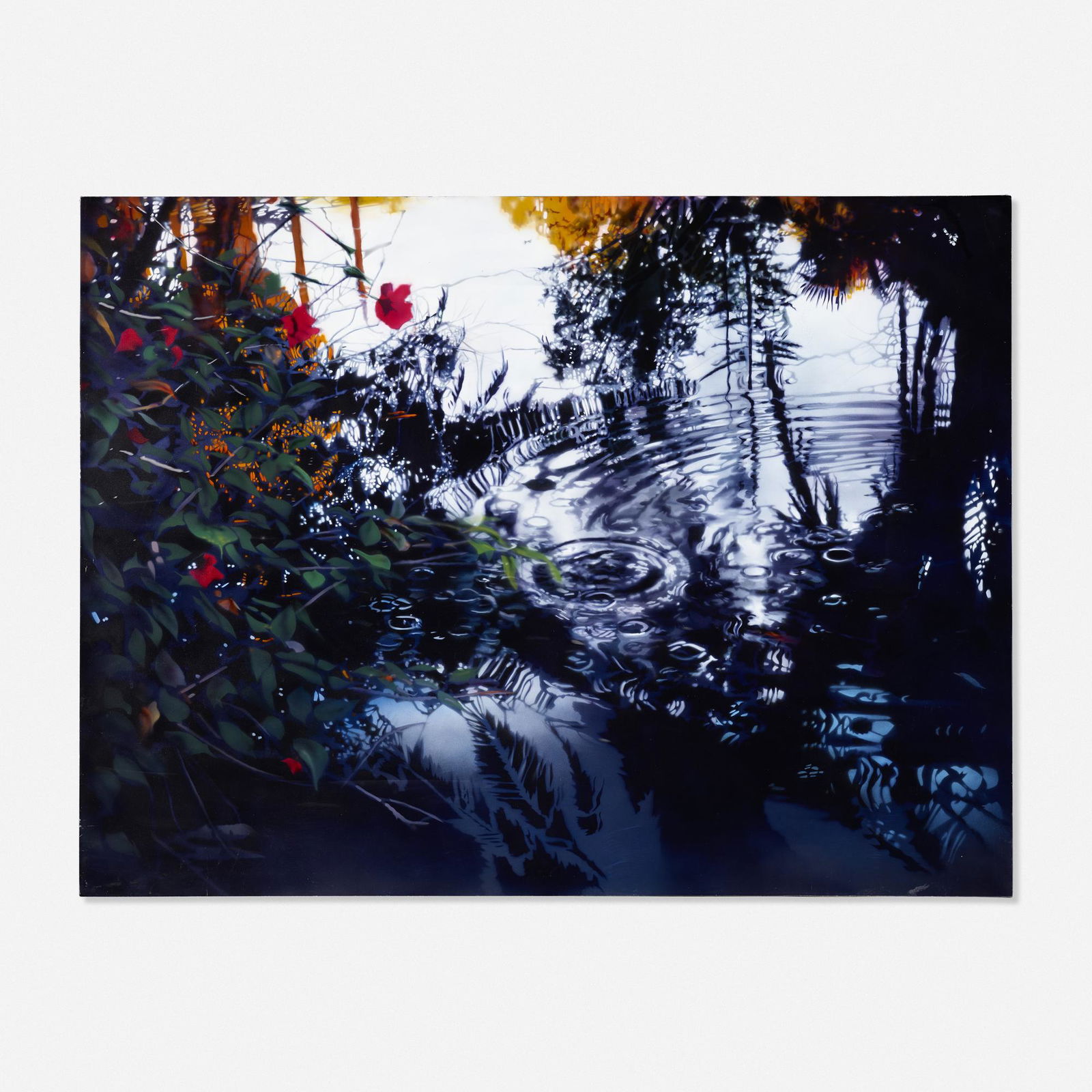 David Kessler, Rings Over Lace: David Kessler Rings Over Lace 2008acrylic on aluminum36 h × 48 w in (91 × 122 cm) Signed, titled and dated to verso 'Rings Over Lace D. Kessler 2008'.