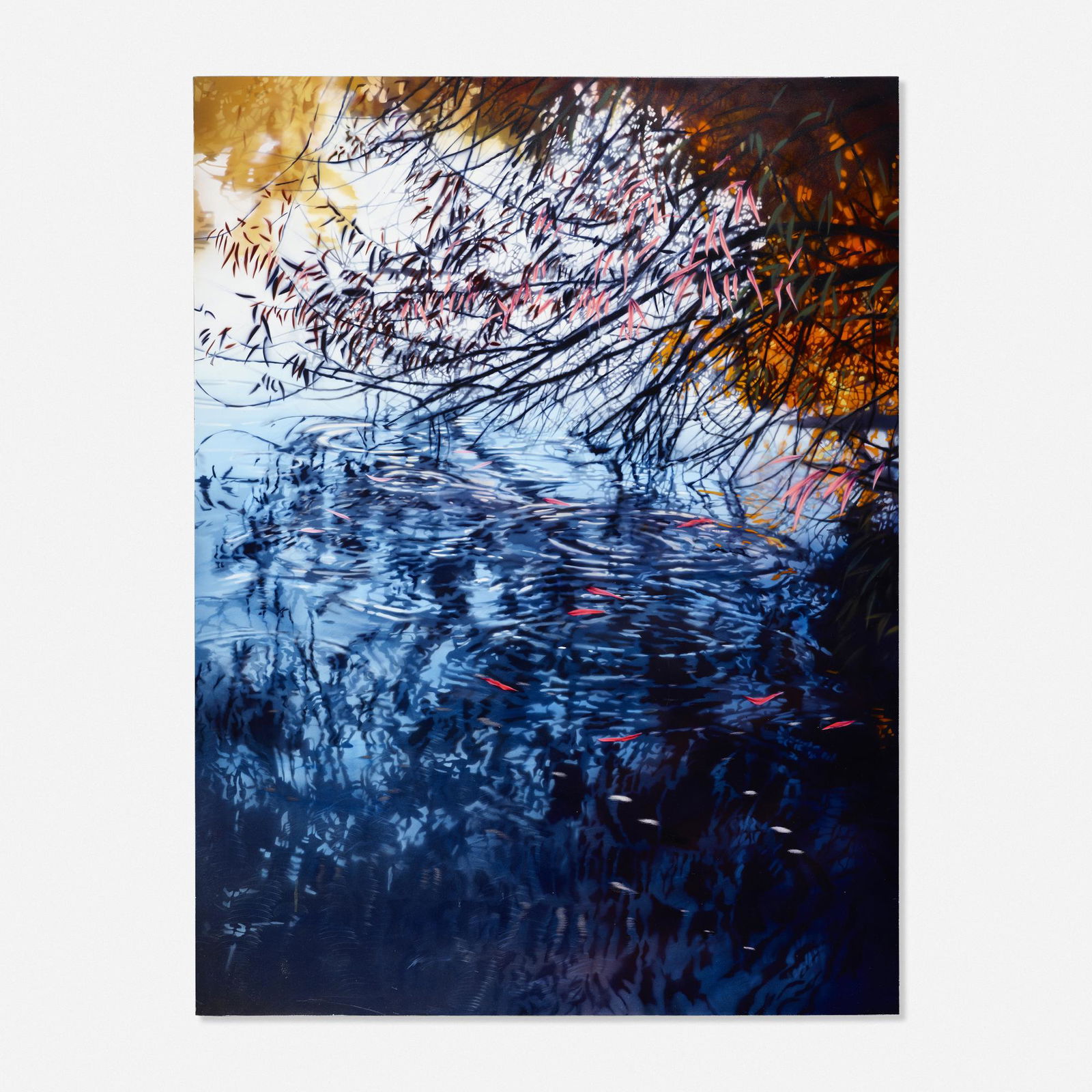 David Kessler, Leaf Cascade II: David Kessler Leaf Cascade II 2010acrylic on aluminum48 h × 36 w in (122 × 91 cm) Signed, titled and dated to verso 'Leaf Cascade II D. Kessler 2010'.